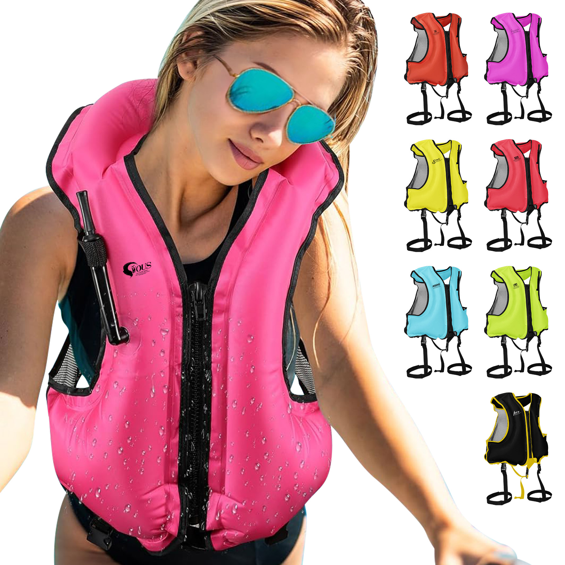 FlyFlyPromos - Portable Inflatable Swim Vest Jackets - Promotional Product