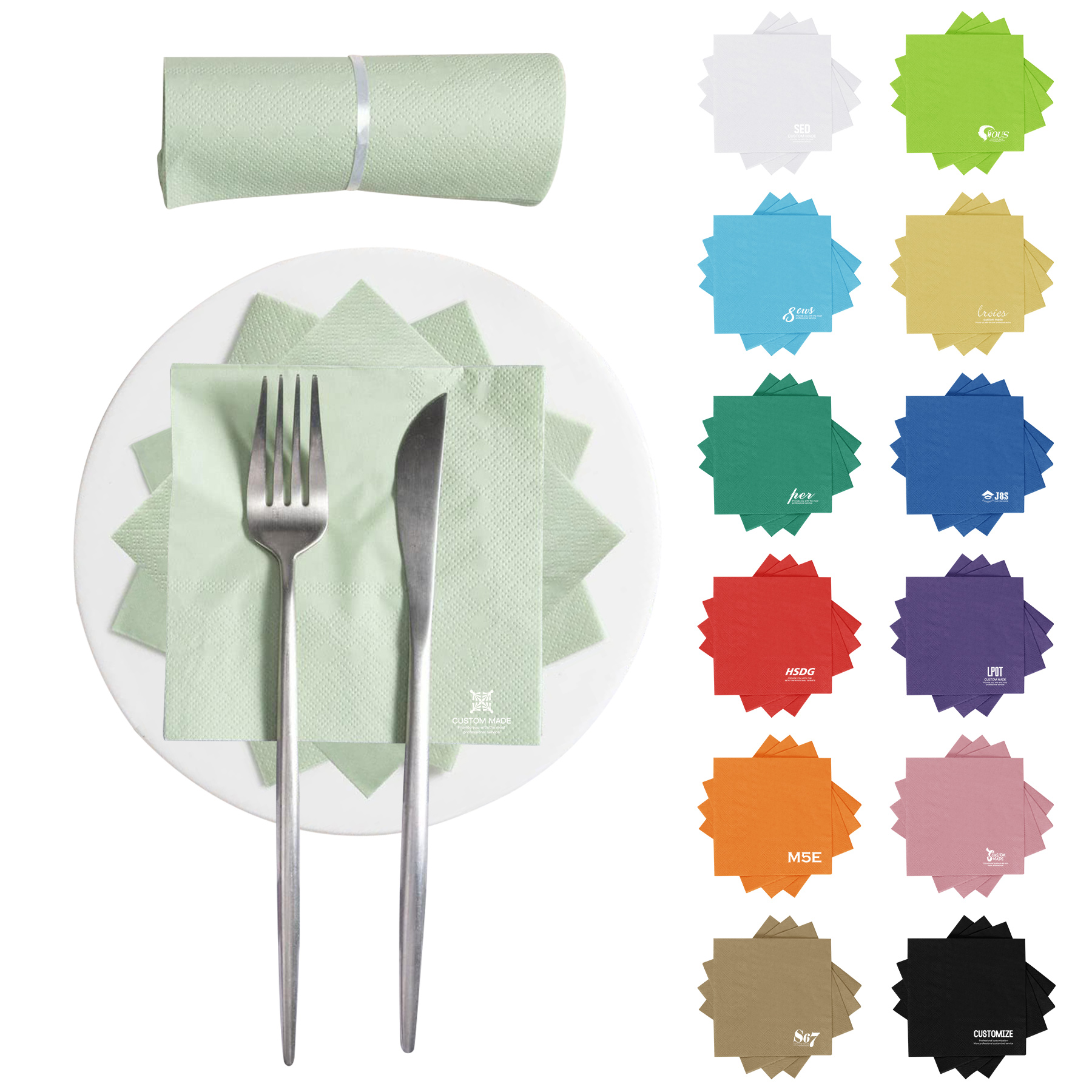 FlyFlyPromos - 2 Ply Cocktail Napkin - Promotional Product