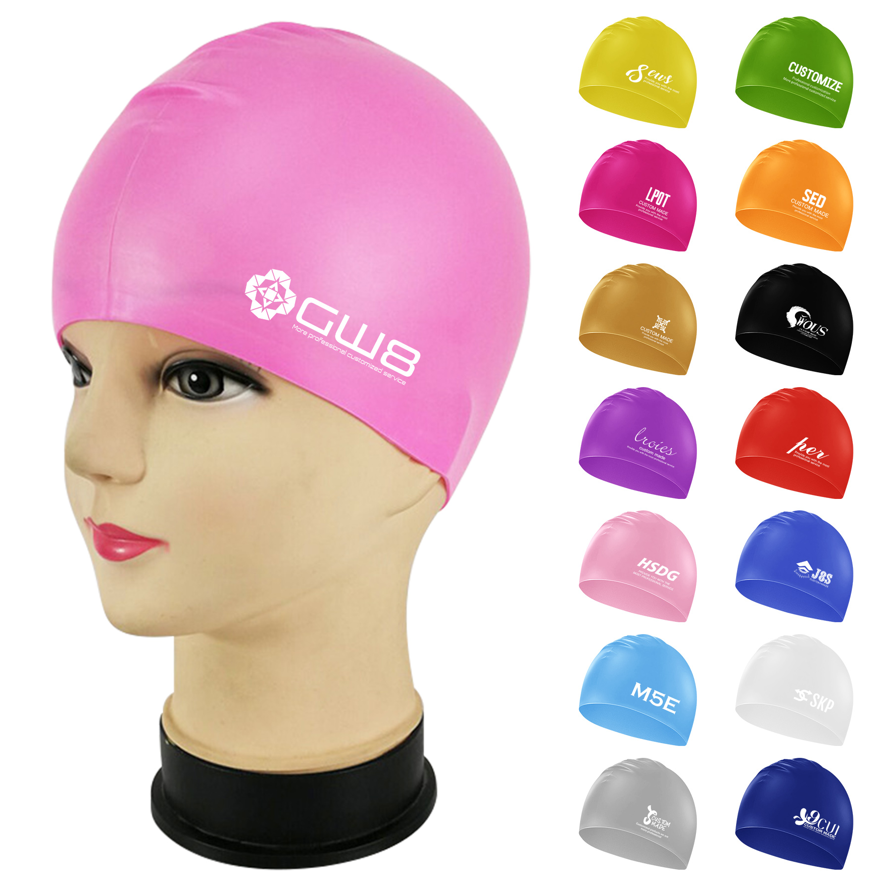 FlyFlyPromos - Silicone Solid Swim Cap - Promotional Product