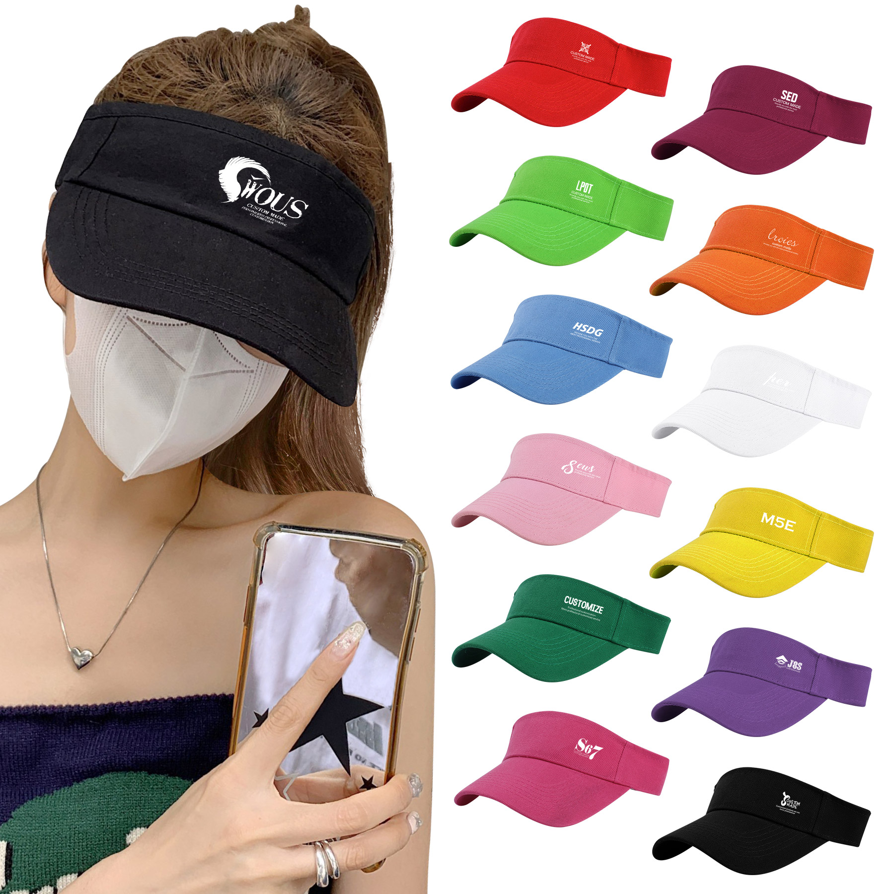FlyFlyPromos - Adjustable Sun Visor Caps - Promotional Product