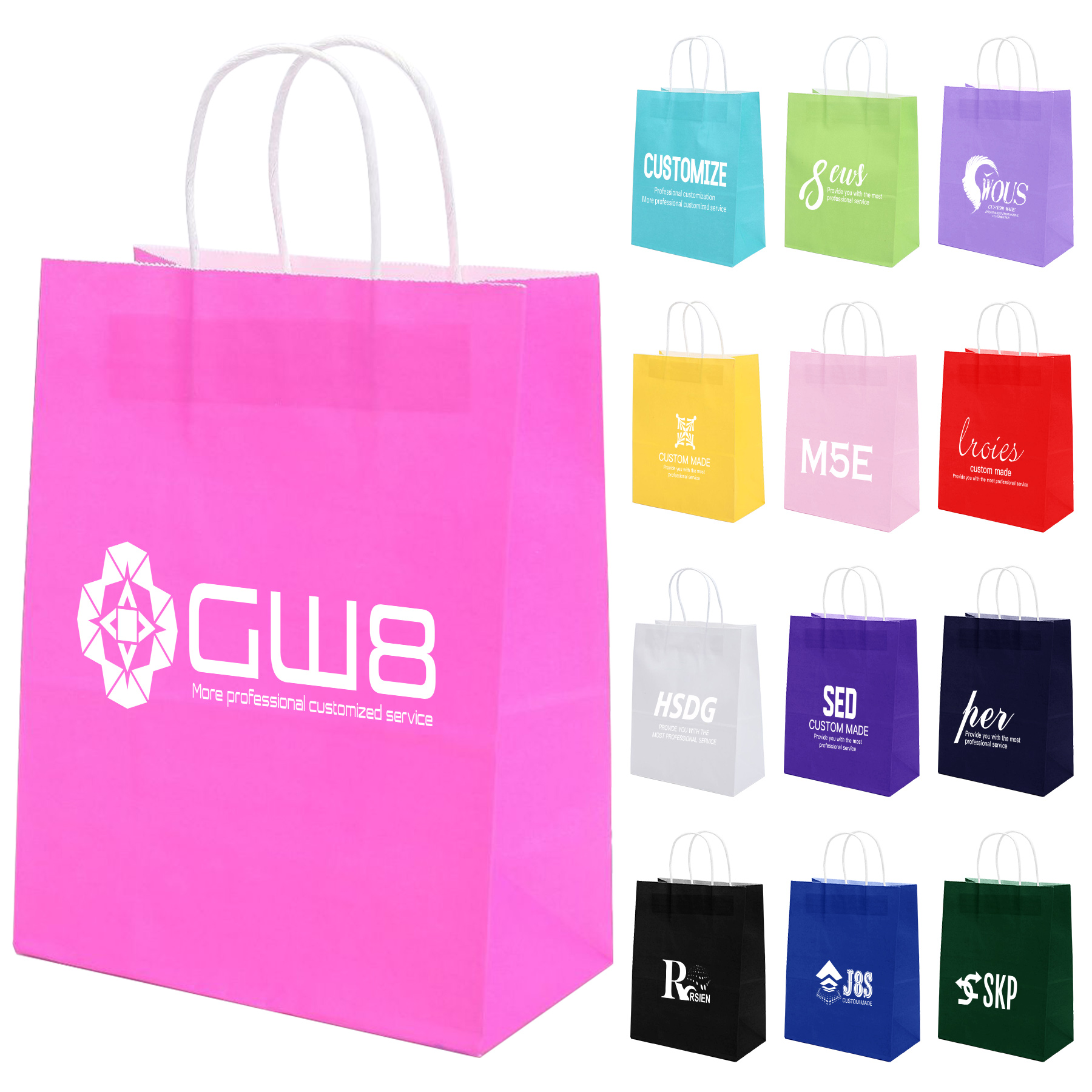 FlyFlyPromos - Colorful Tote Kraft Bag - Promotional Product