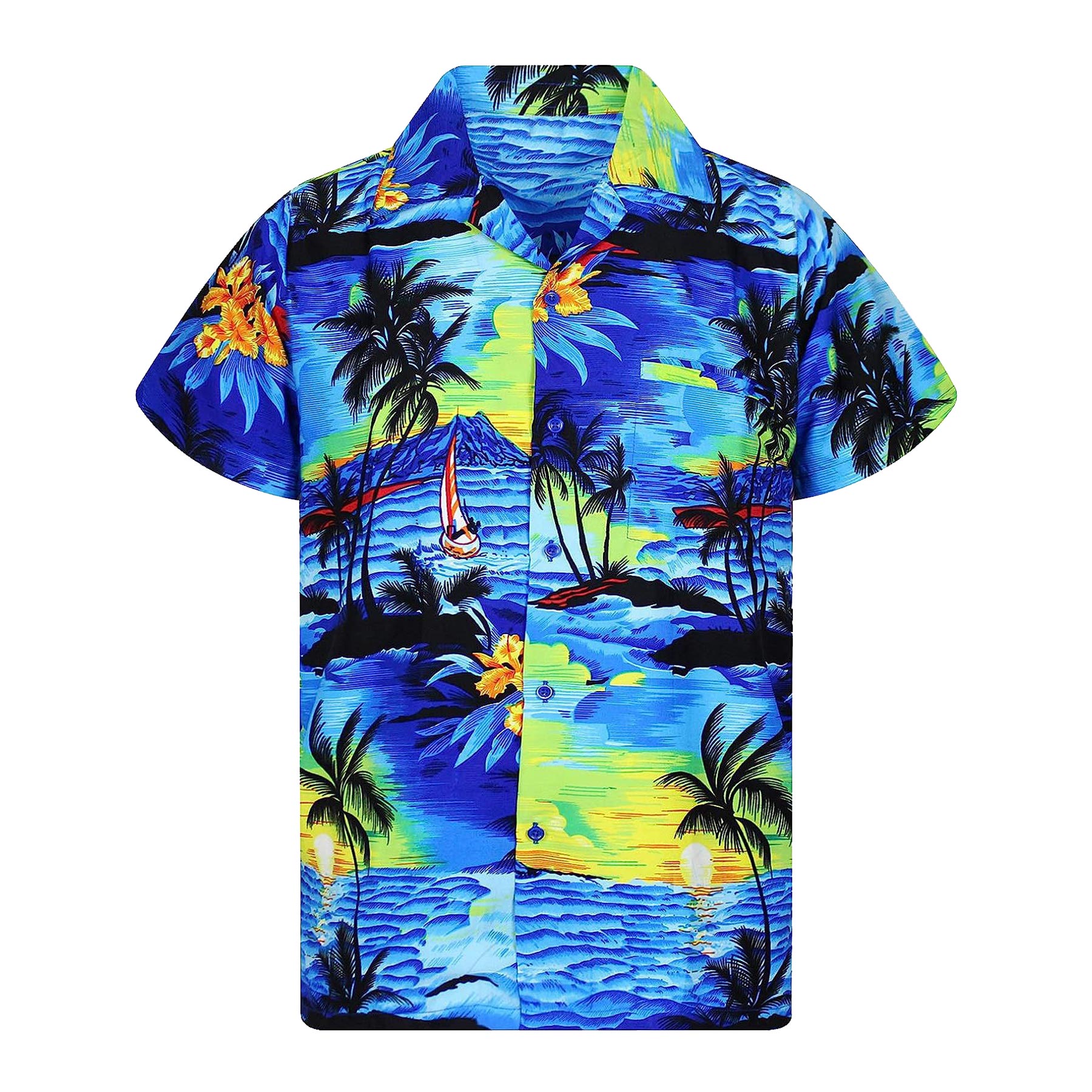FlyFlyPromos - Mens Hawaiian Short Sleeve Shirt Image 10 - Promotional Product