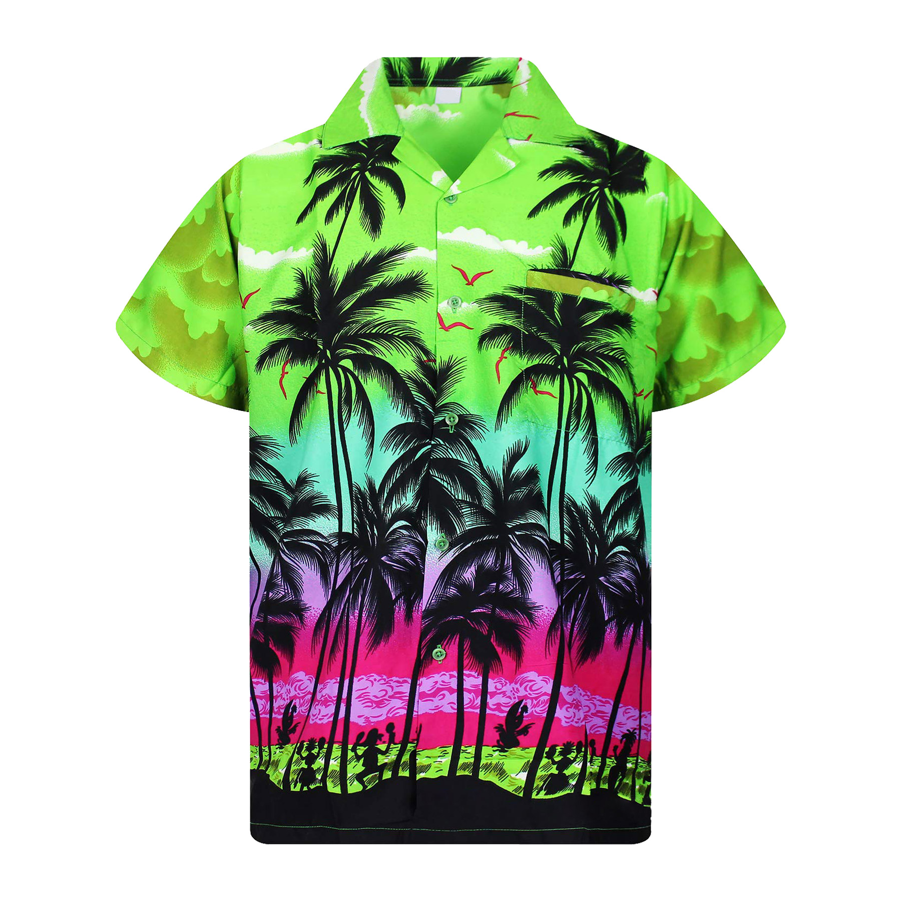 FlyFlyPromos - Mens Hawaiian Short Sleeve Shirt Image 7 - Promotional Product