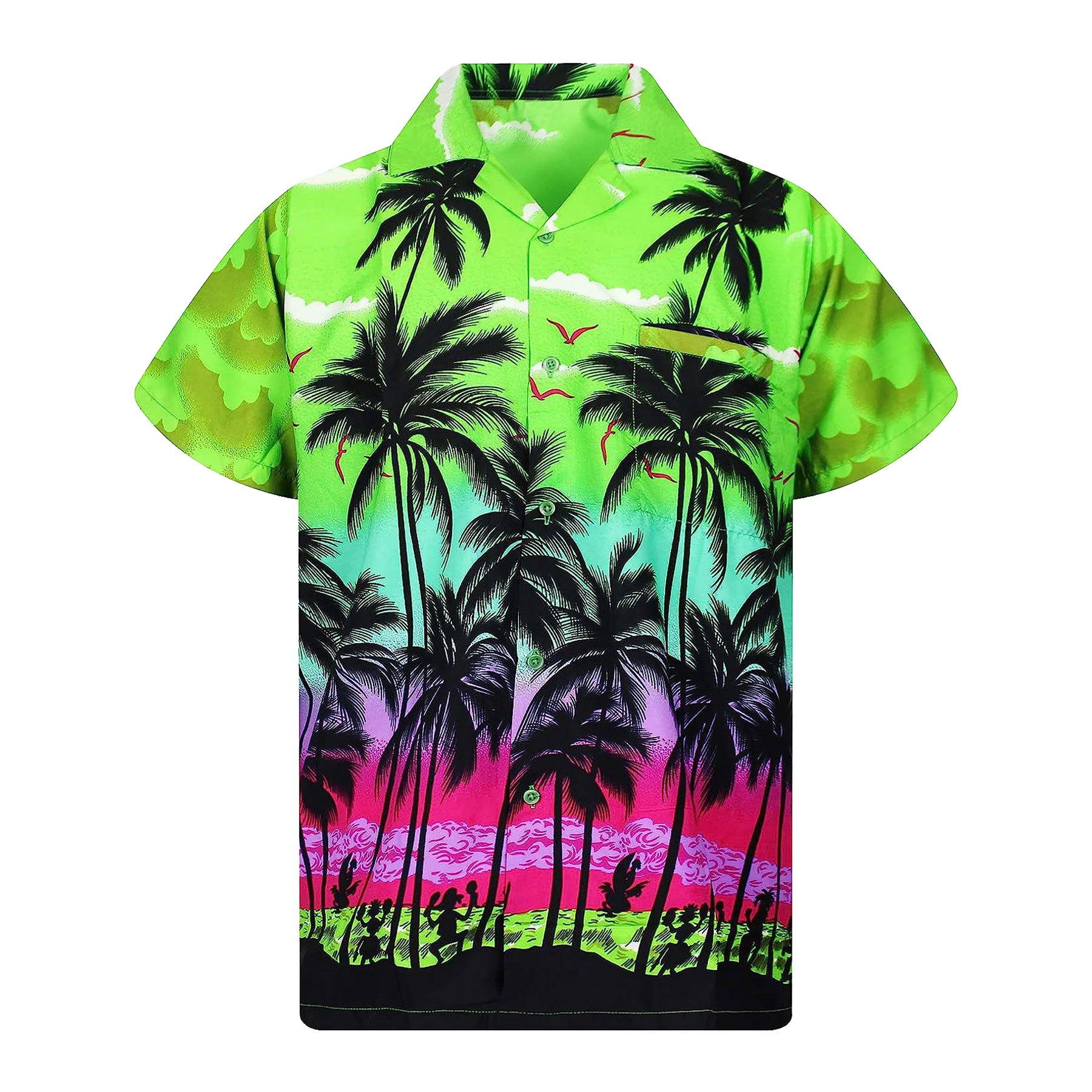 FlyFlyPromos - Mens Hawaiian Short Sleeve Shirt Image 4 - Promotional Product
