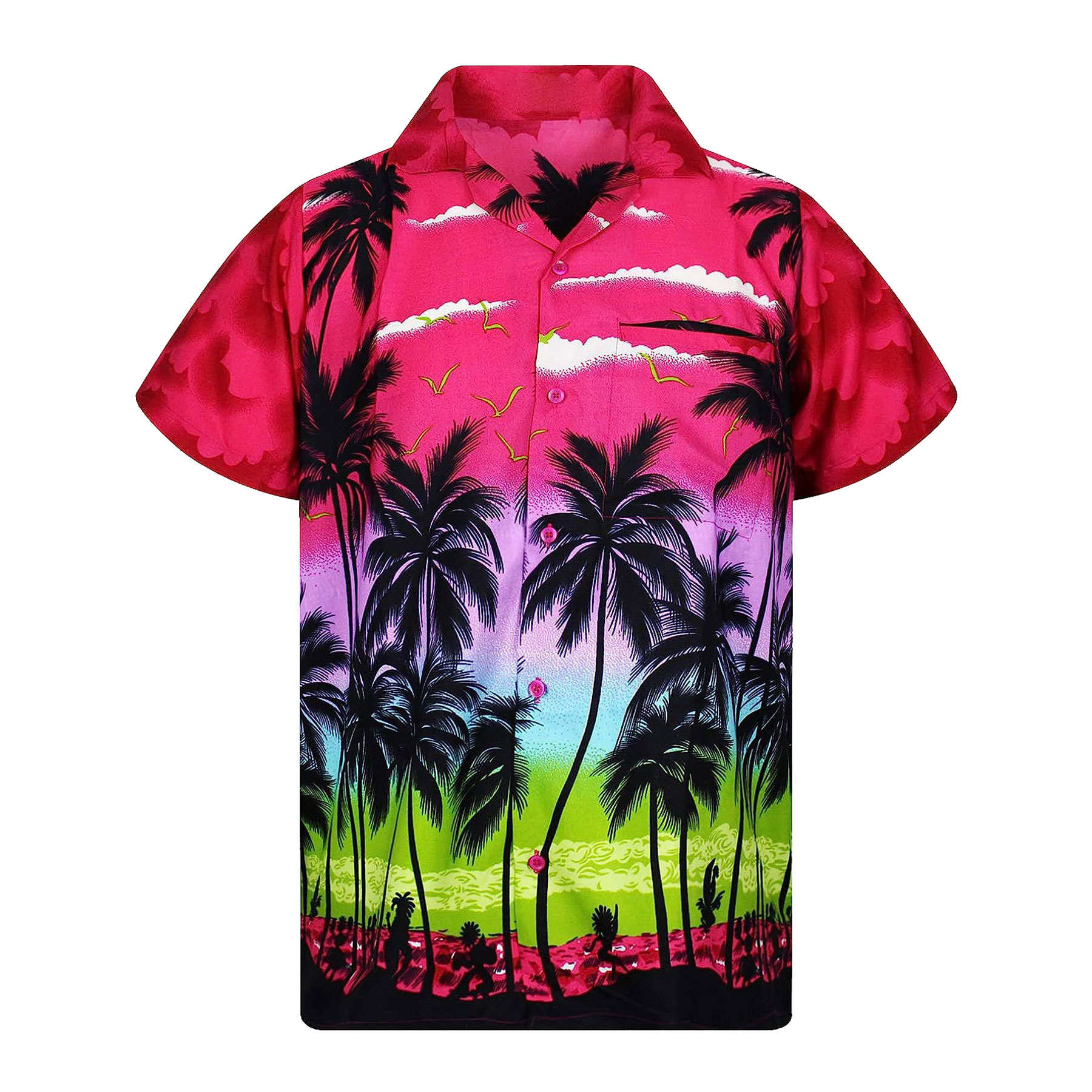 FlyFlyPromos - Mens Hawaiian Short Sleeve Shirt Image 3 - Promotional Product