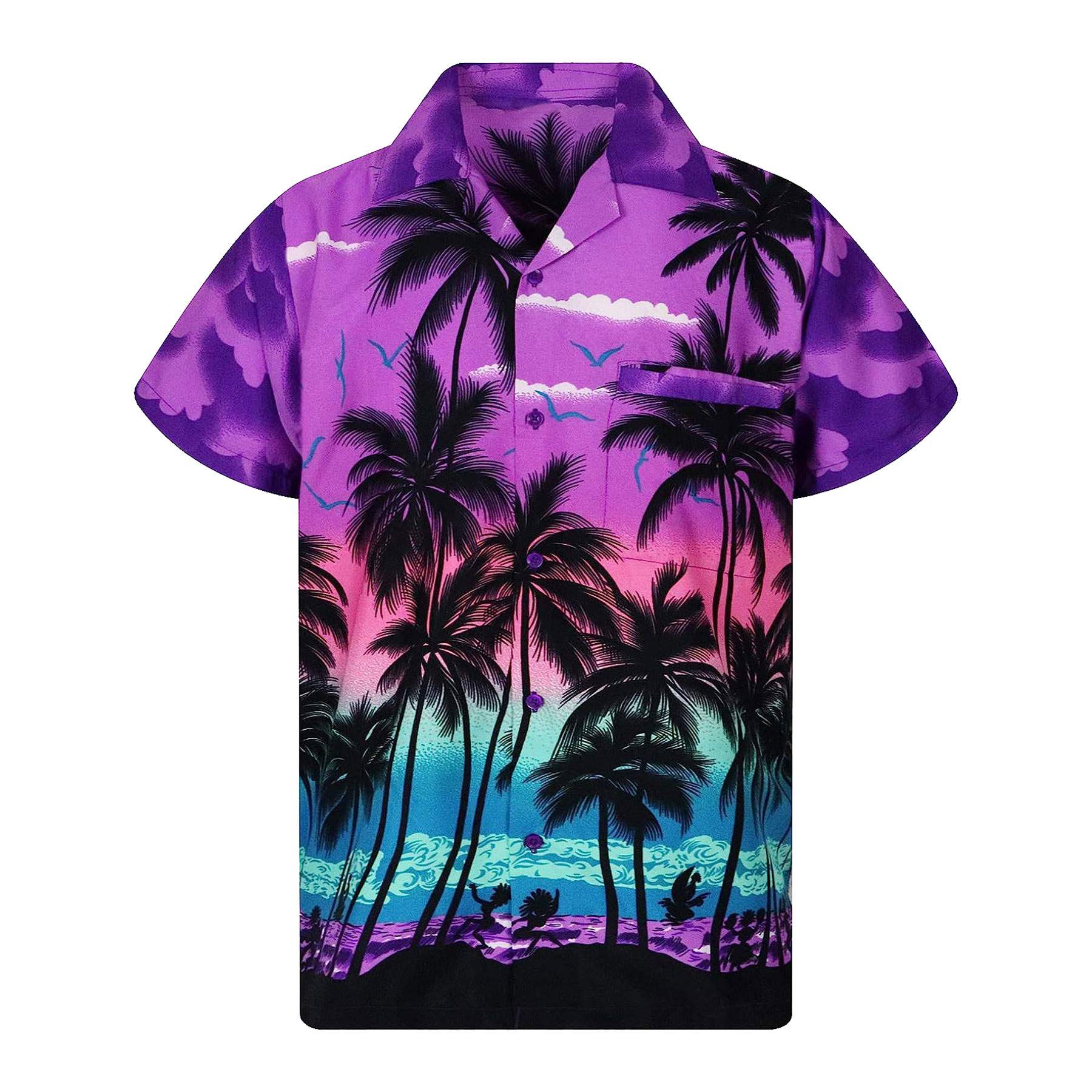 FlyFlyPromos - Mens Hawaiian Short Sleeve Shirt Image 2 - Promotional Product