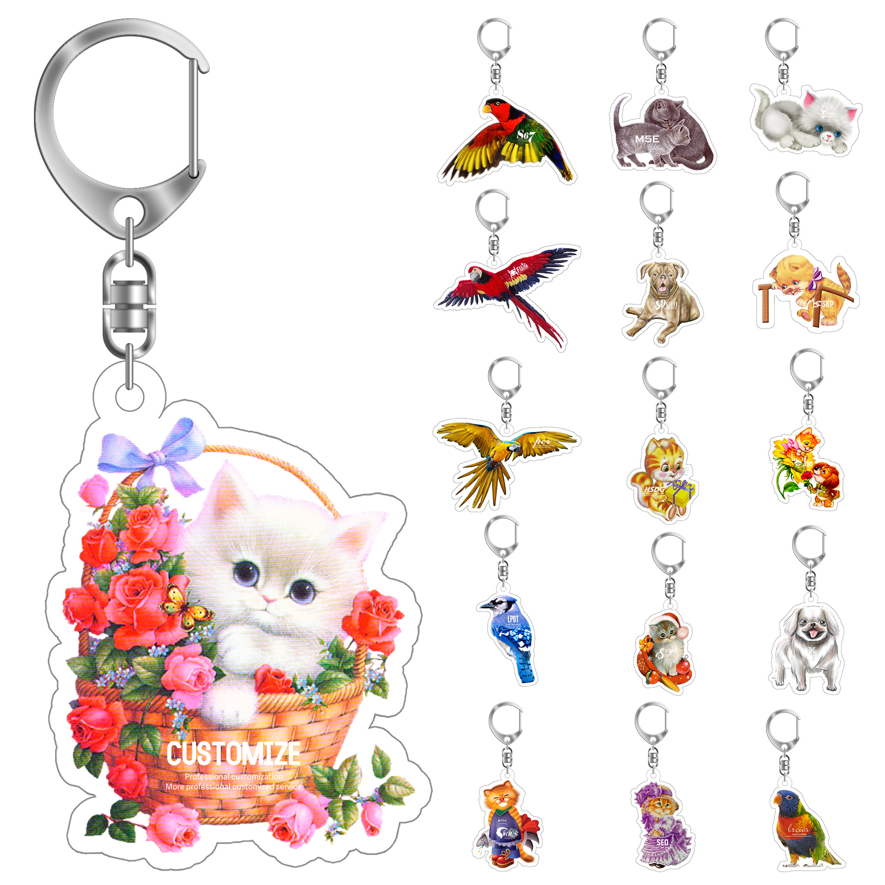FlyFlyPromos - Custom Acrylic Key Chain - Promotional Product