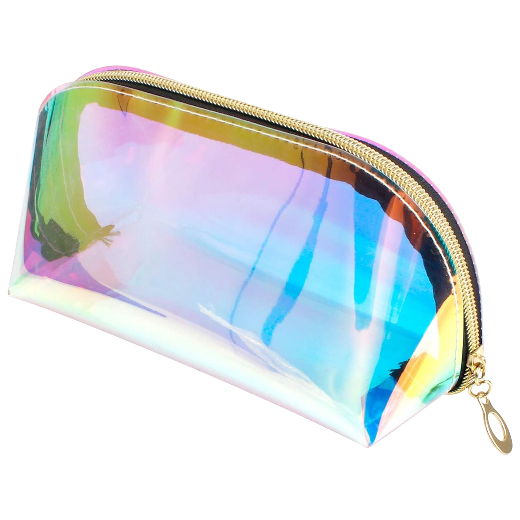 FlyFlyPromos - Transparent TPU Laser Holographic Cosmetic Makeup Bag Image 2 - Promotional Product