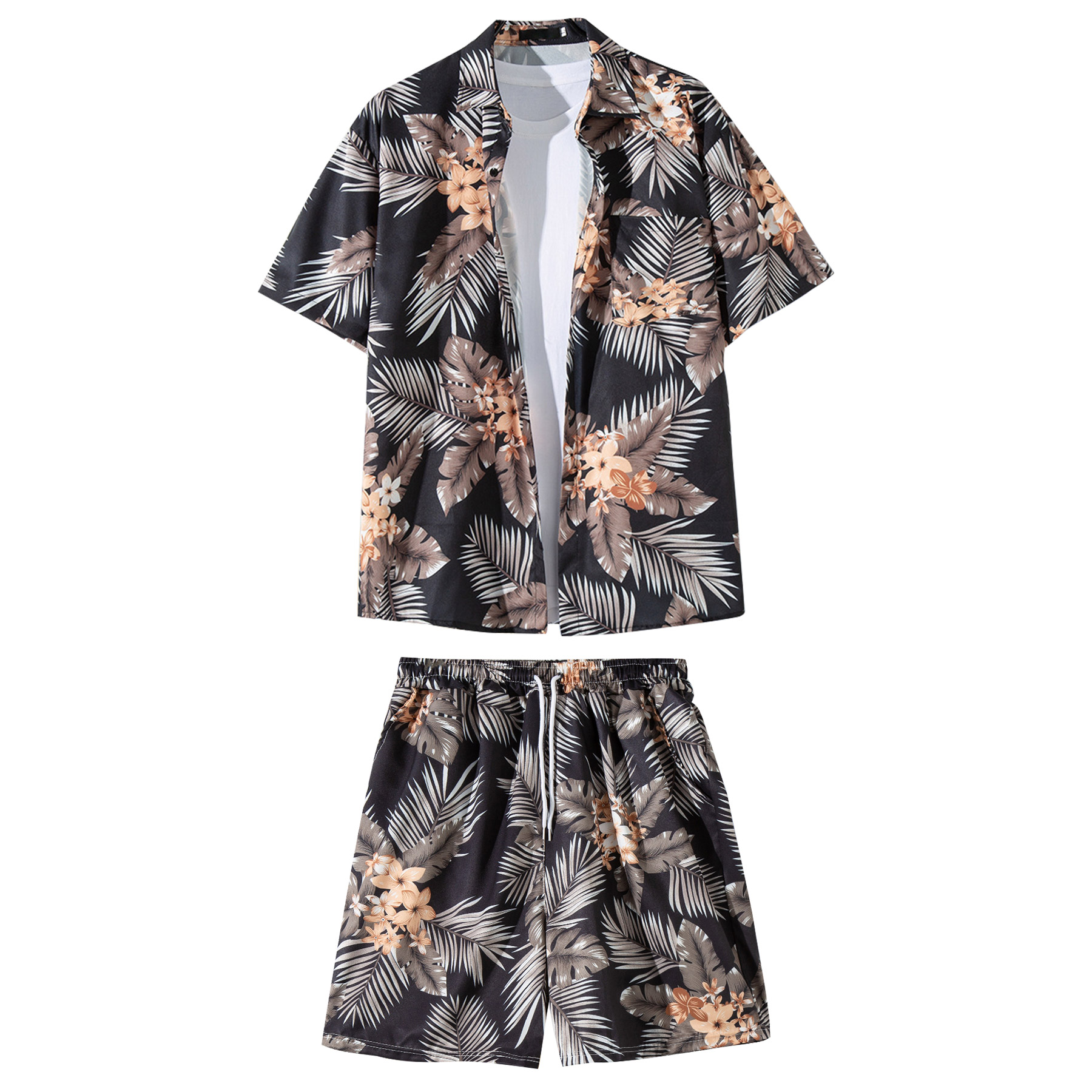FlyFlyPromos - 2 Pieces Hawaiian Shirts And Shorts Sets Image 7 - Promotional Product
