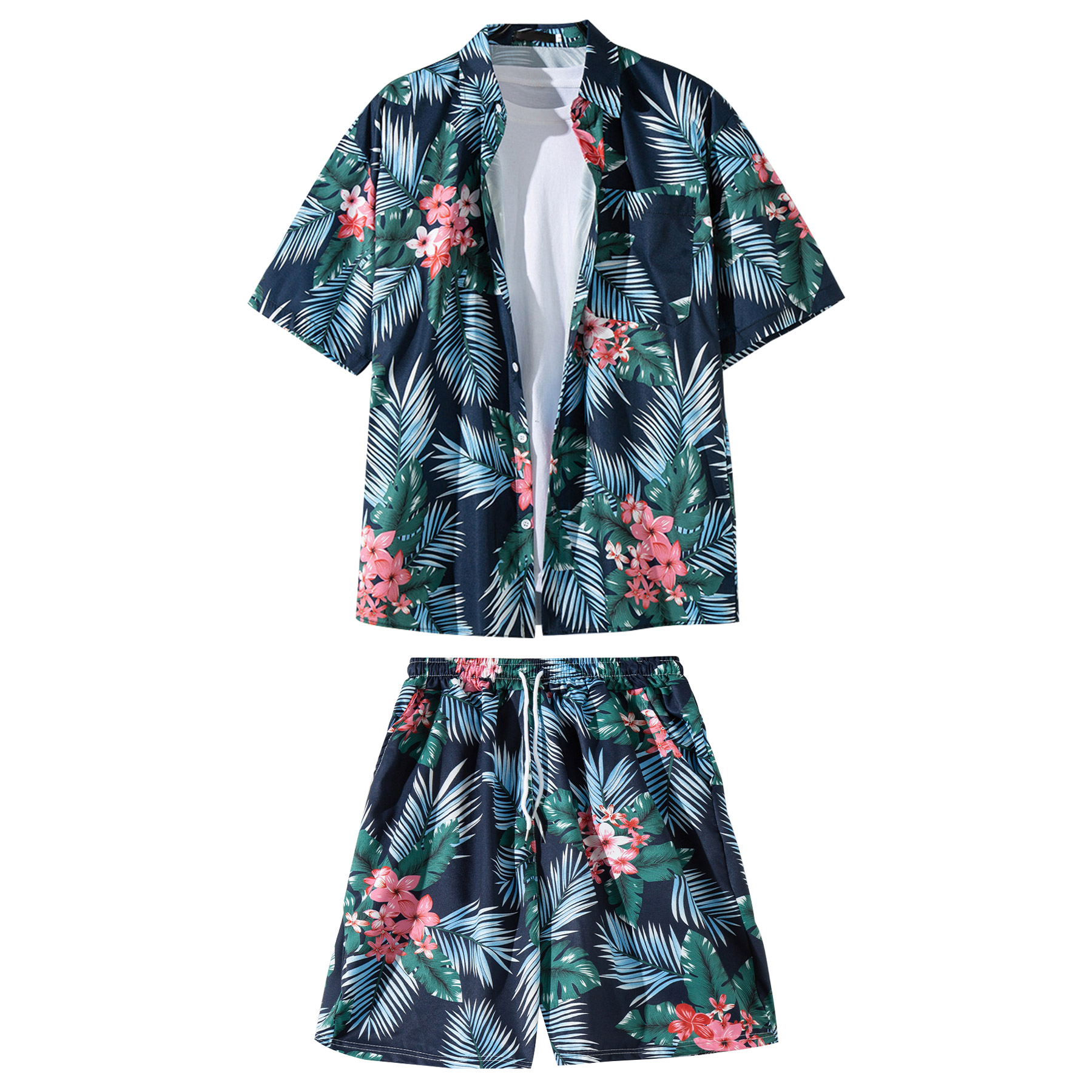 FlyFlyPromos - 2 Pieces Hawaiian Shirts And Shorts Sets Image 15 - Promotional Product