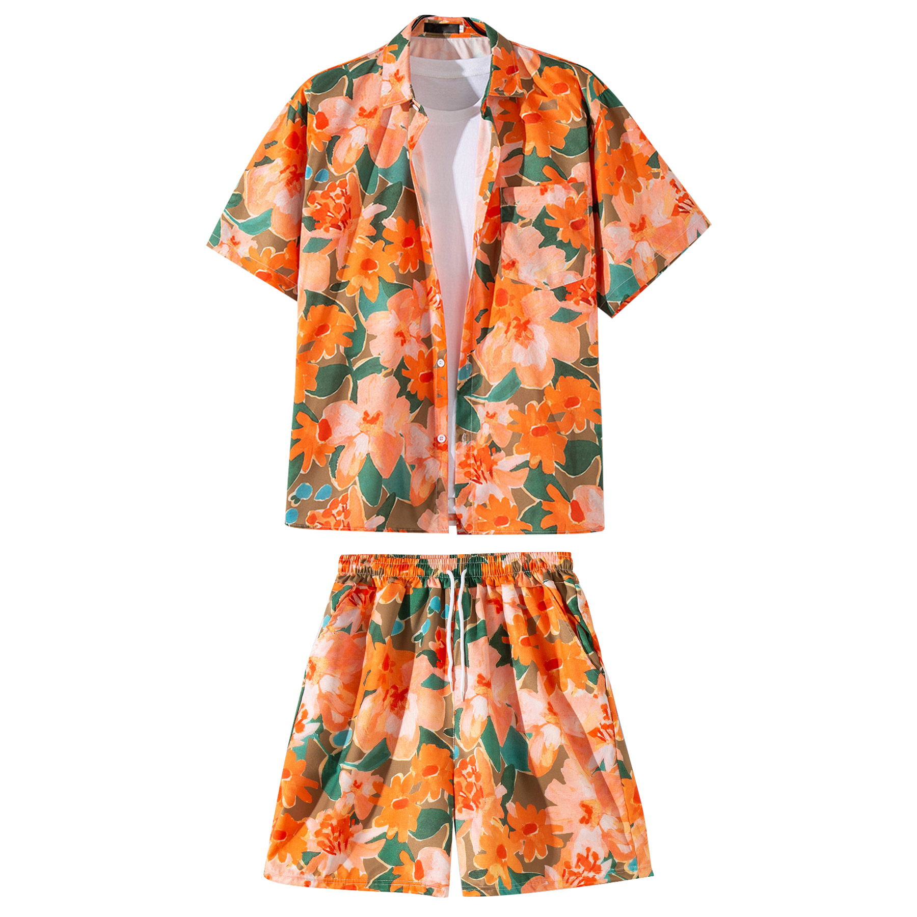 FlyFlyPromos - 2 Pieces Hawaiian Shirts And Shorts Sets Image 14 - Promotional Product