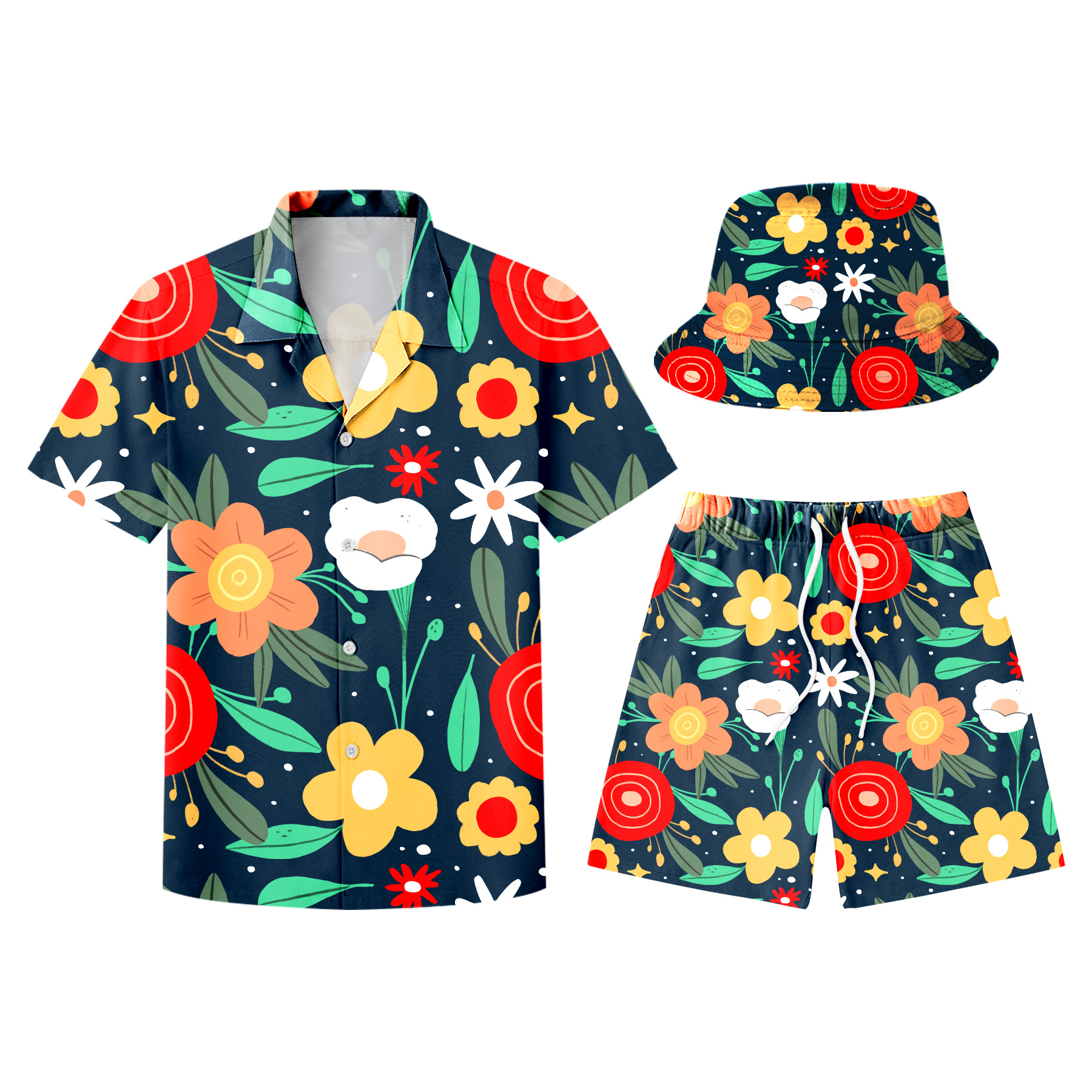 FlyFlyPromos - Hawaiian Shirts, Shorts And Bucket Hats Sets Image 12 - Promotional Product