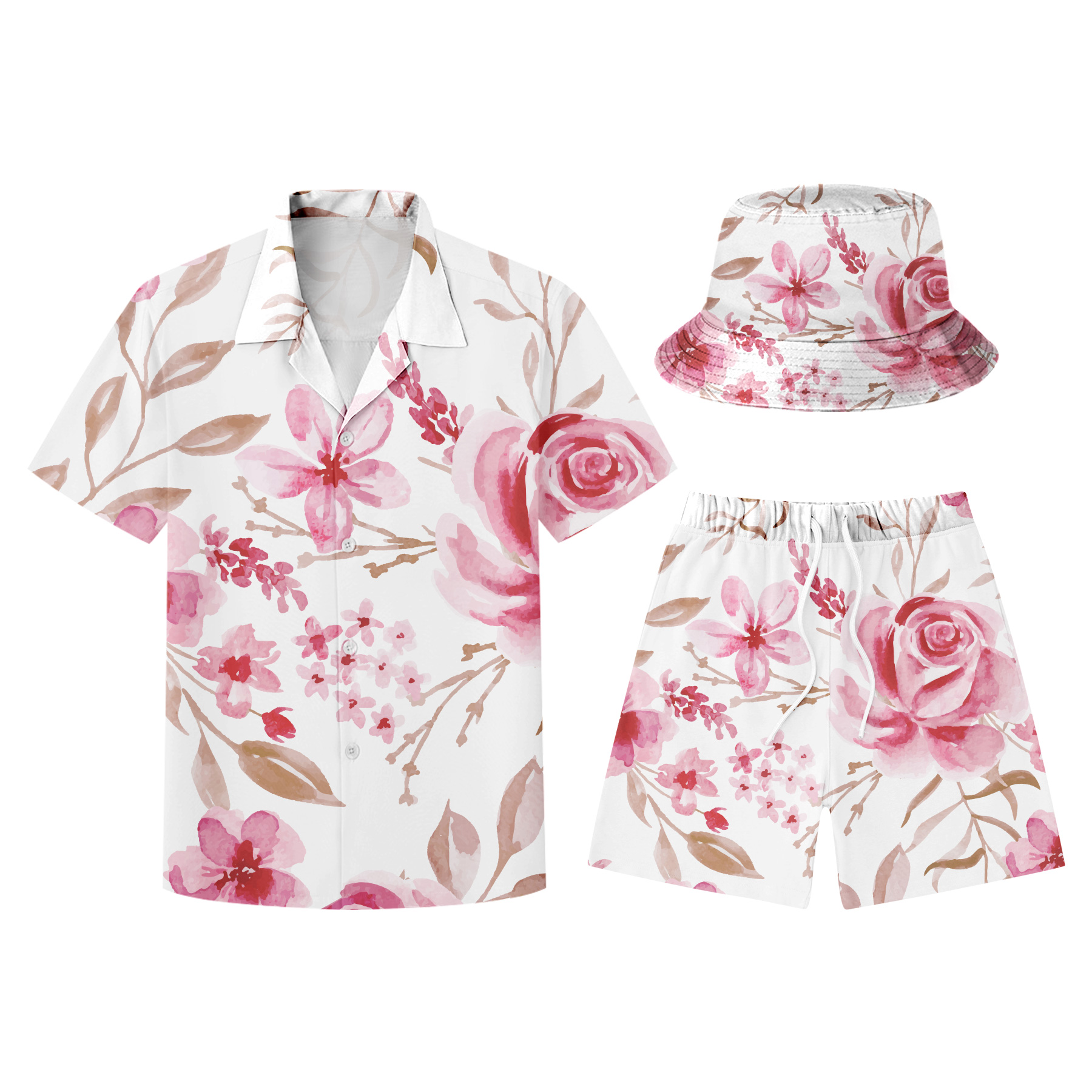 FlyFlyPromos - Hawaiian Shirts, Shorts And Bucket Hats Sets Image 6 - Promotional Product