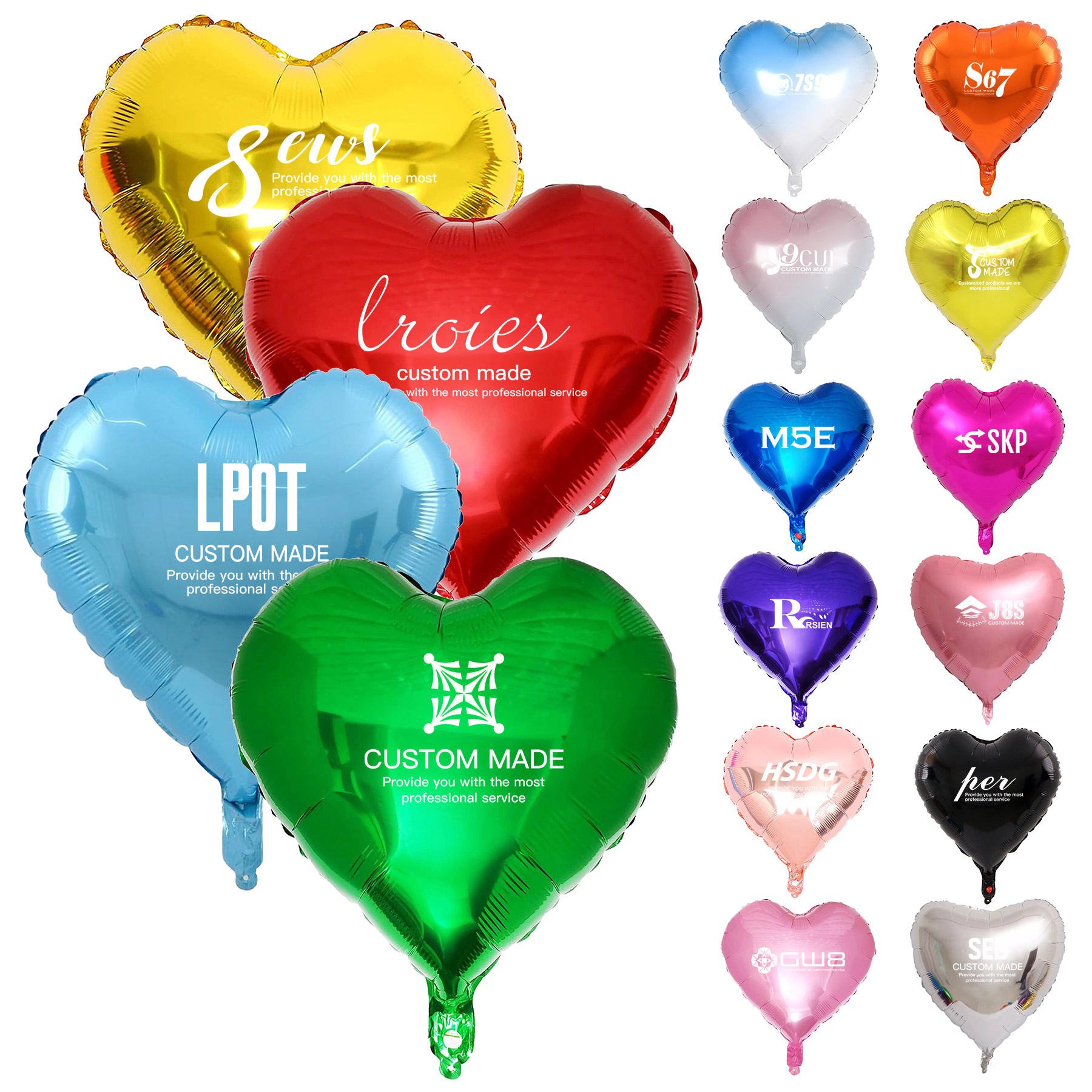 FlyFlyPromos - 18&quot; Heart-shaped Mylar Balloon - Promotional Product