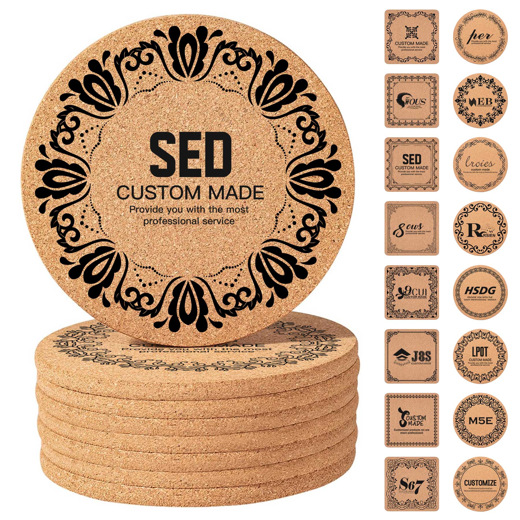 Round Cork Coasters