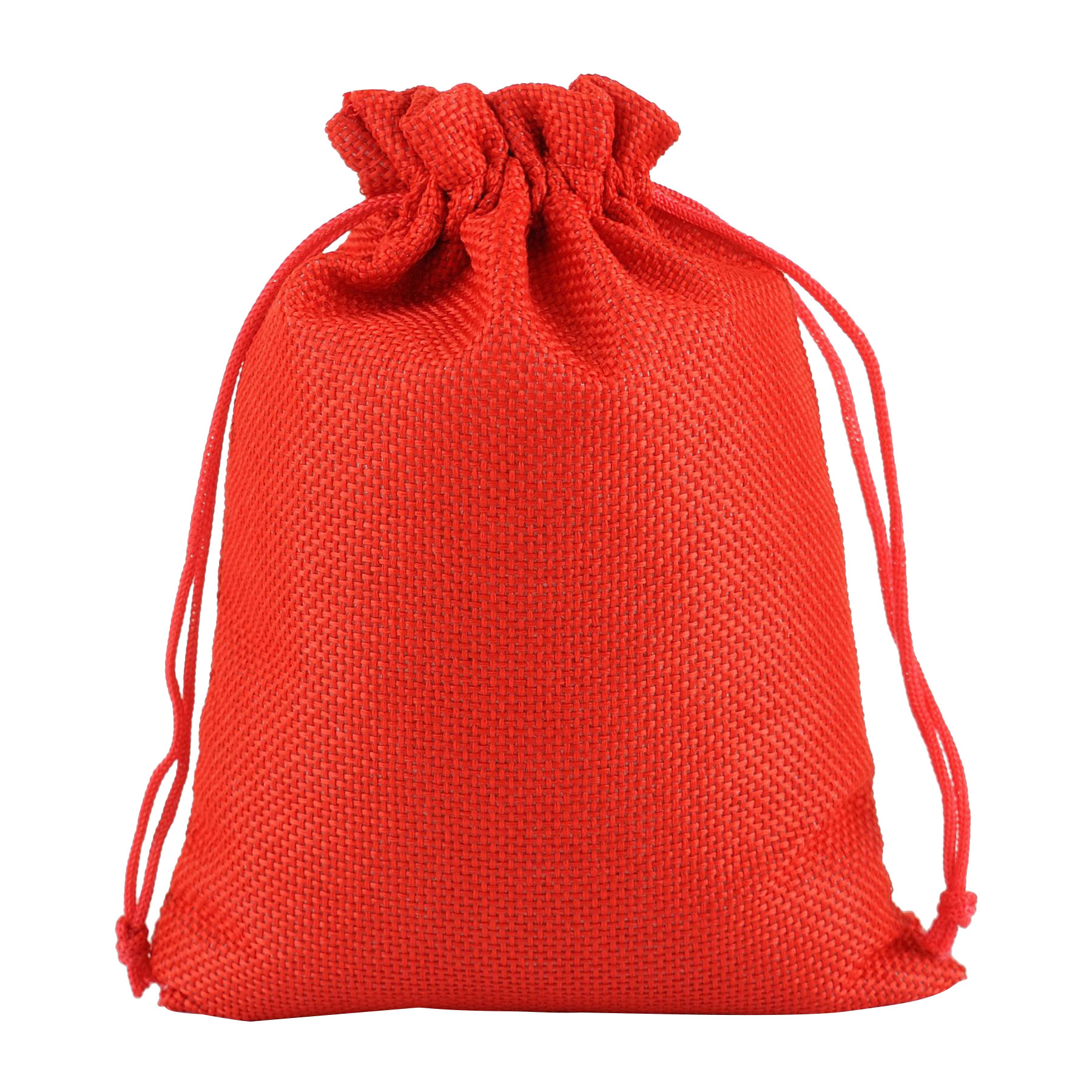 FlyFlyPromos - Burlap Drawstring Bag Image 5 - Promotional Product