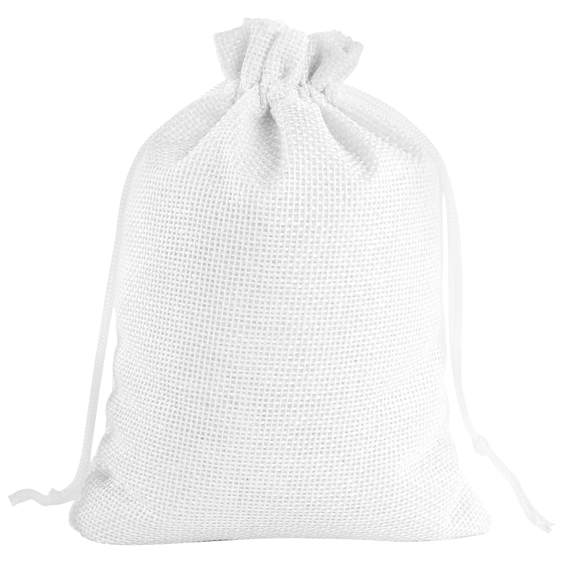 FlyFlyPromos - Burlap Drawstring Bag Image 2 - Promotional Product
