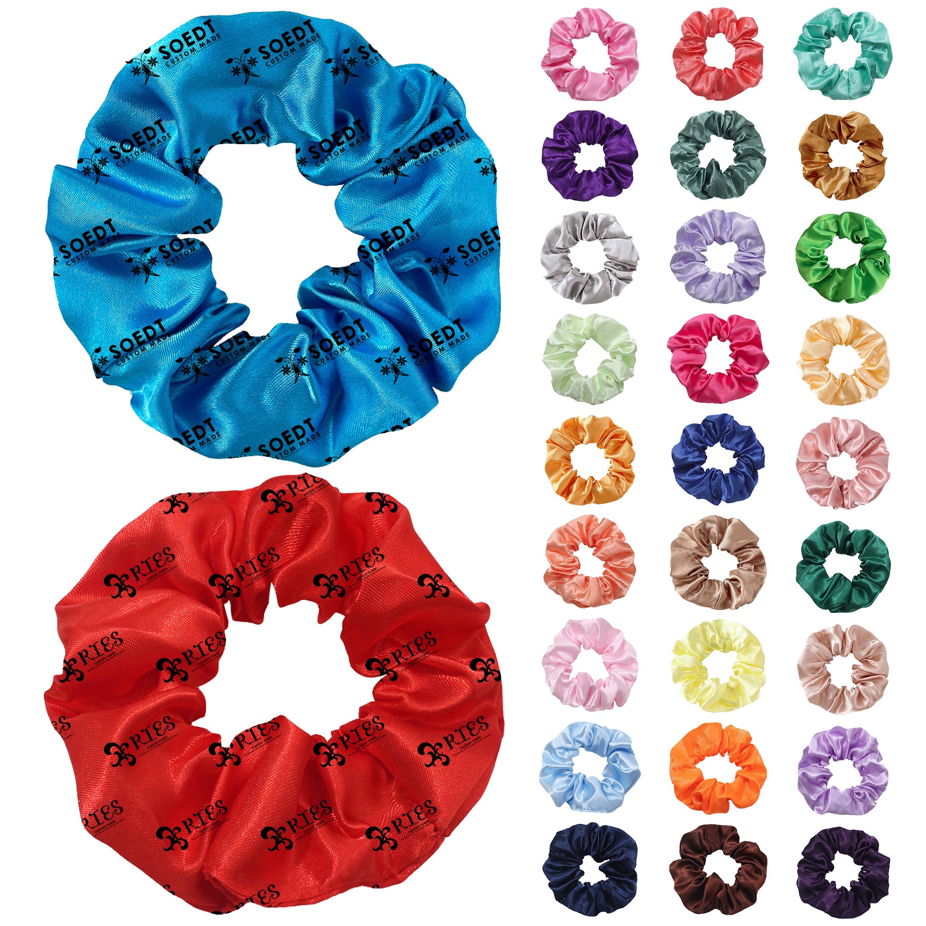 FlyFlyPromos - Full Color Printed Stain Hair Scrunchies - Promotional Product