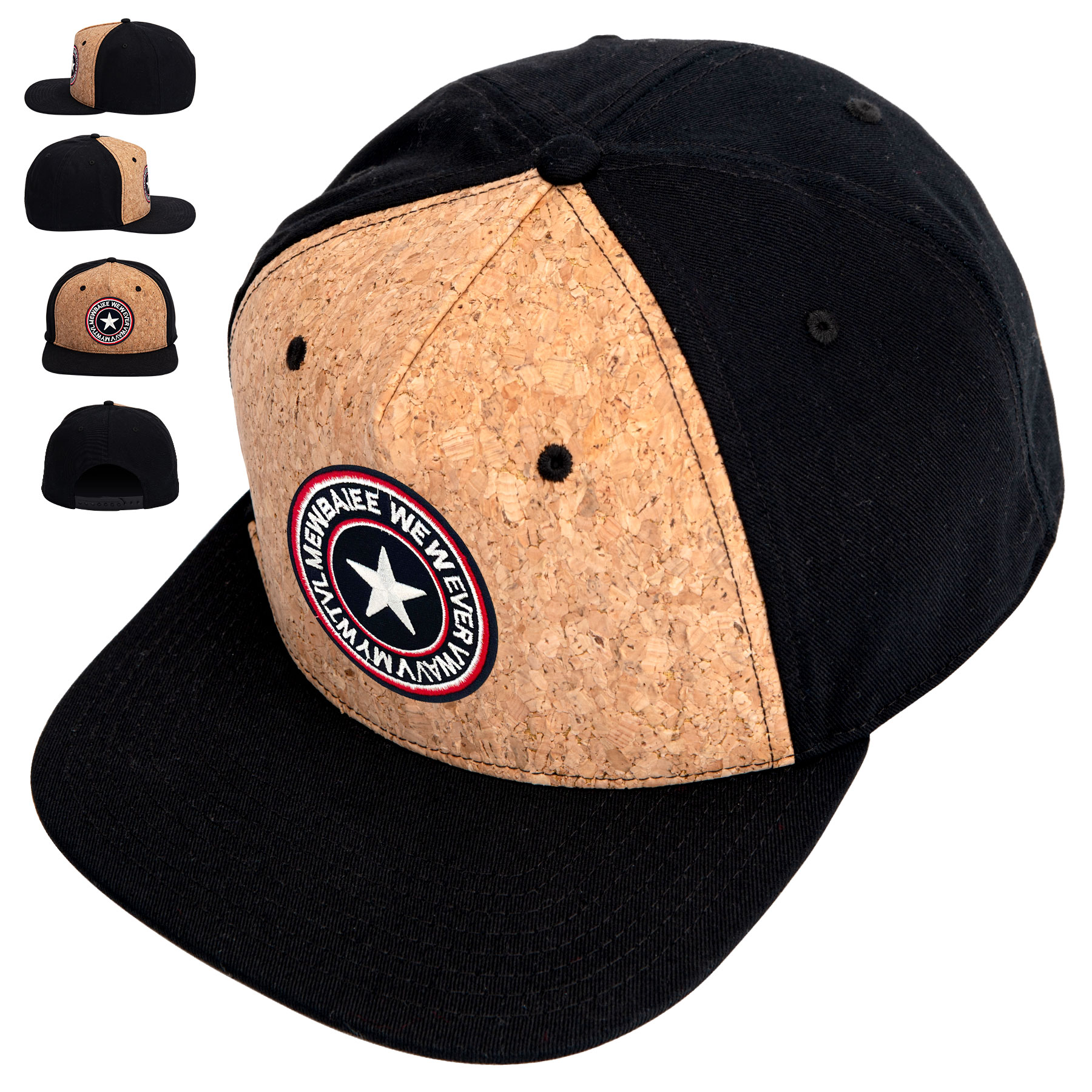 FlyFlyPromos - Cork &amp; Cotton Blend 5-Panel Hat Strap (Plastic Buckle) - Promotional Product