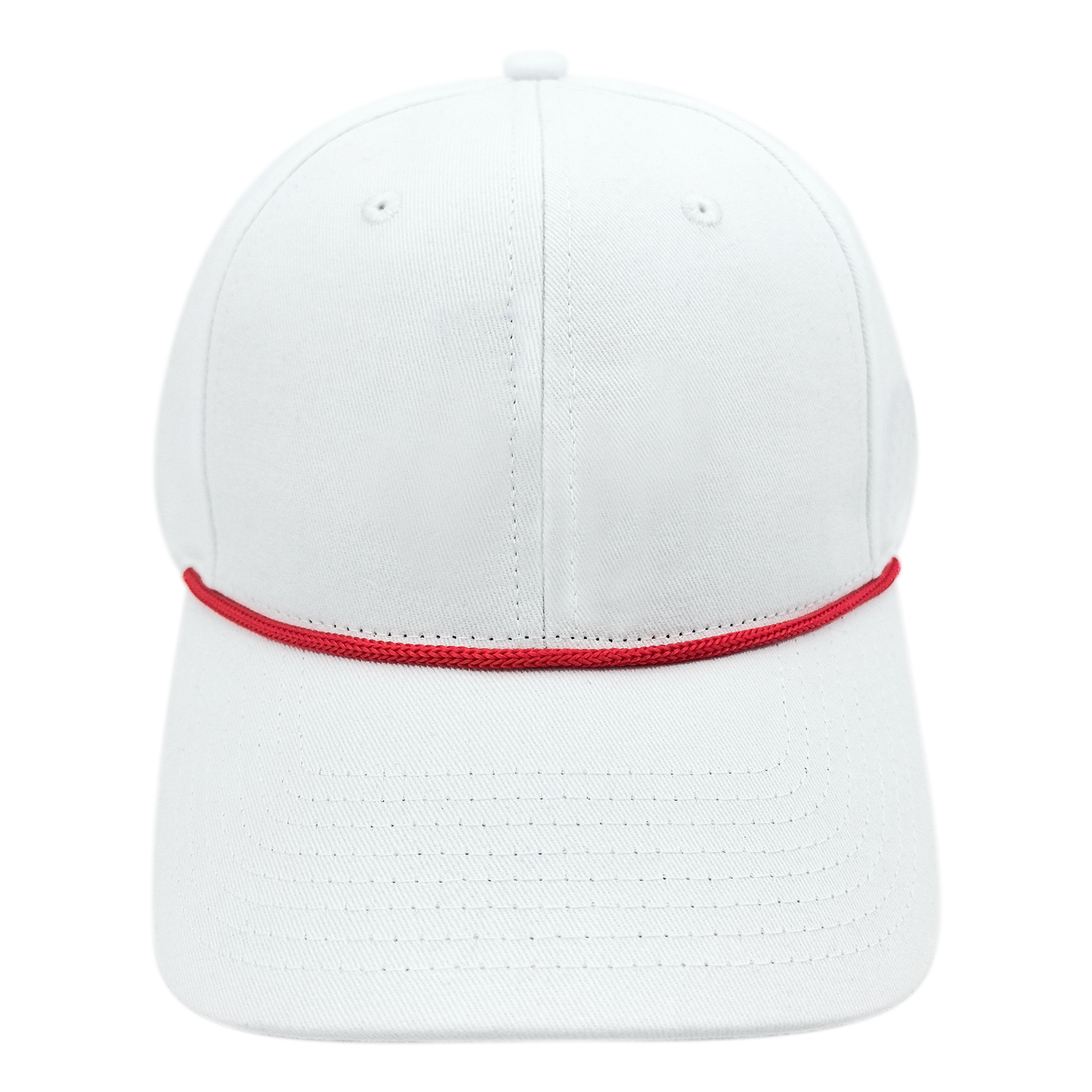 FlyFlyPromos - 3D Embroidery Cotton Cap With Rope Accent & Velcro Closure Image 3 - Promotional Product