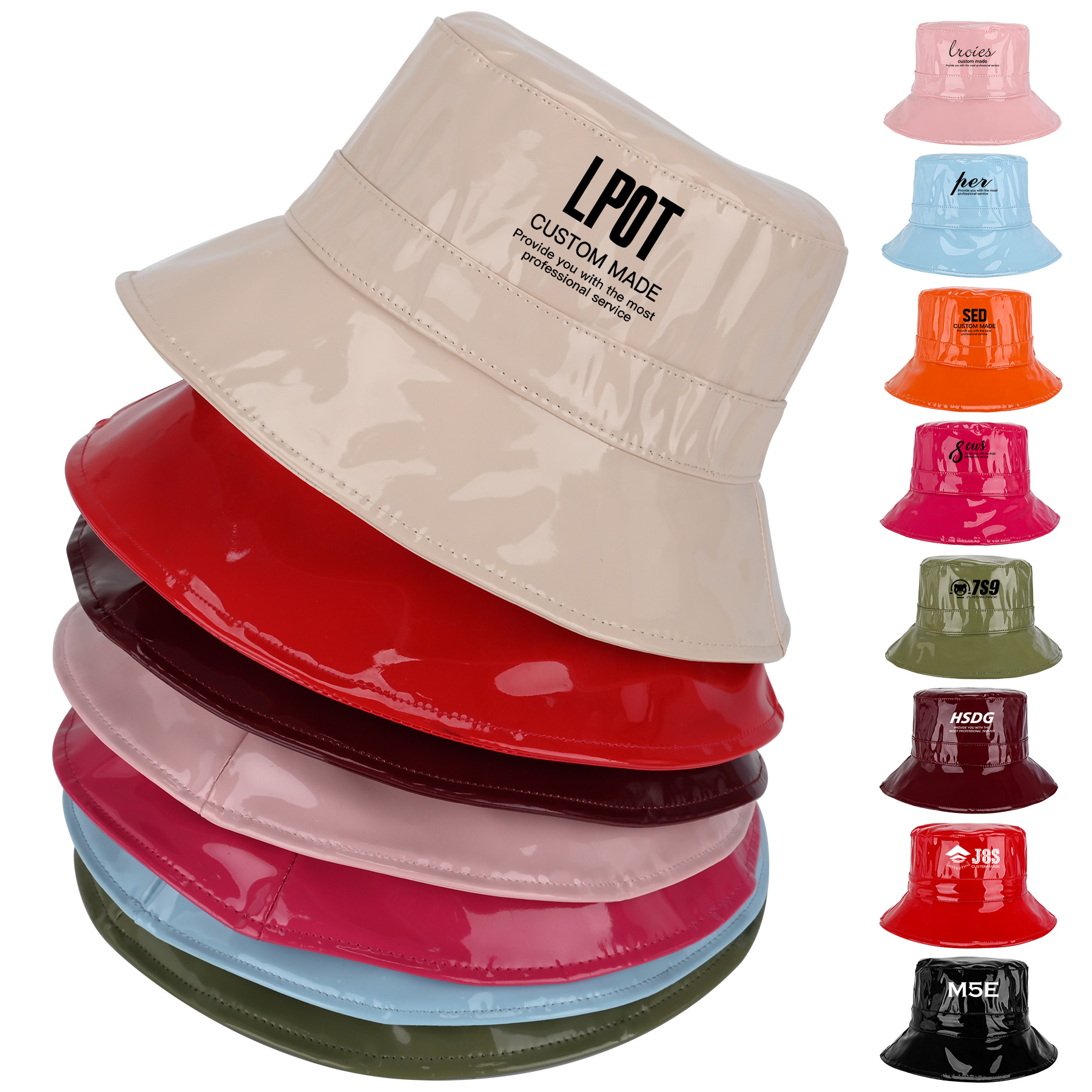 FlyFlyPromos - Custom Waterproof PU Bucket Hat - Promotional Product