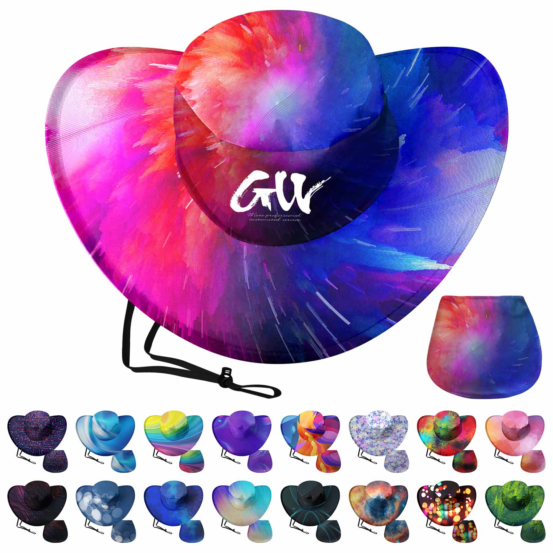 FlyFlyPromos - Full Color Foldable Cowboy Hat - Promotional Product