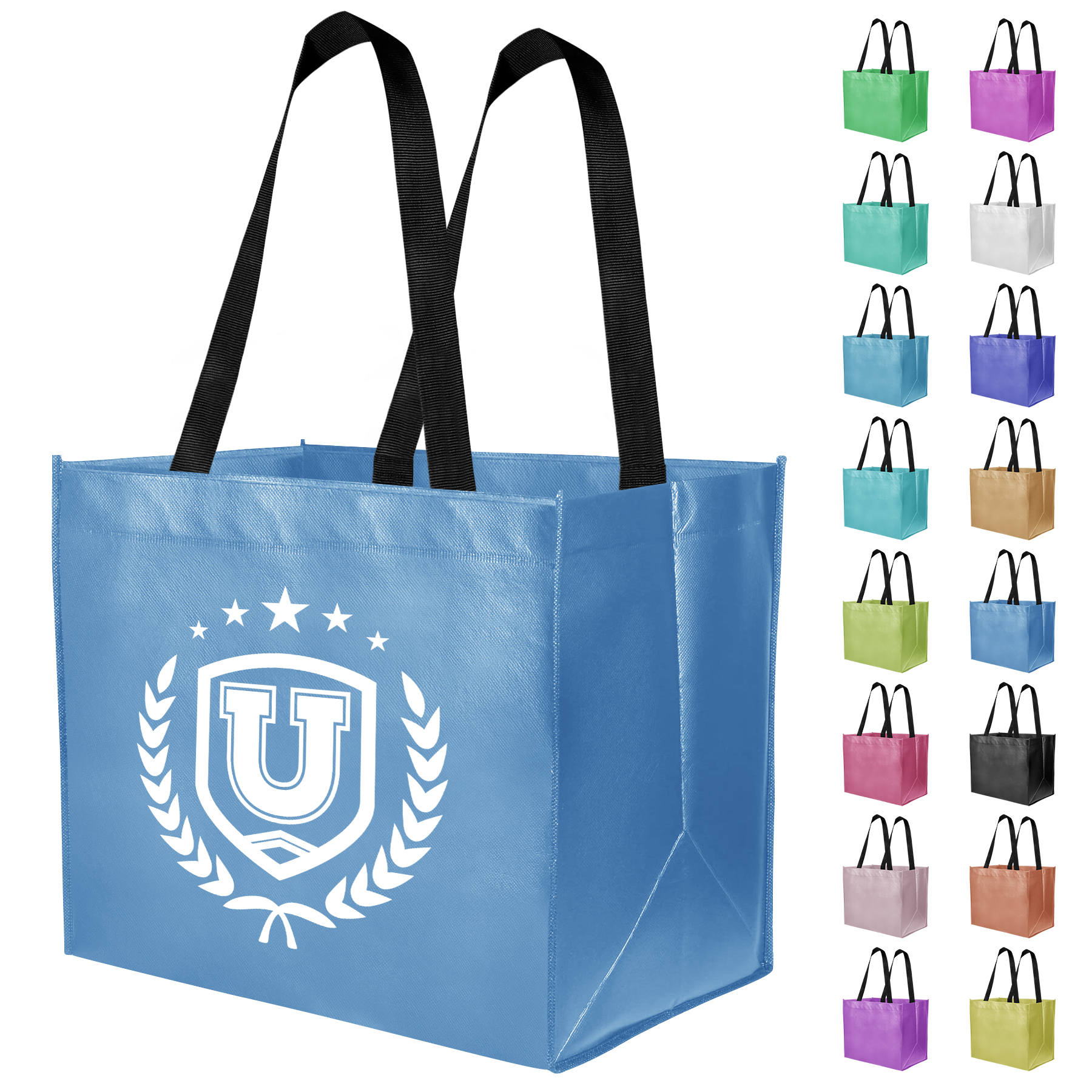 FlyFlyPromos - Glossy Laminated Shopping Tote Bags - Promotional Product