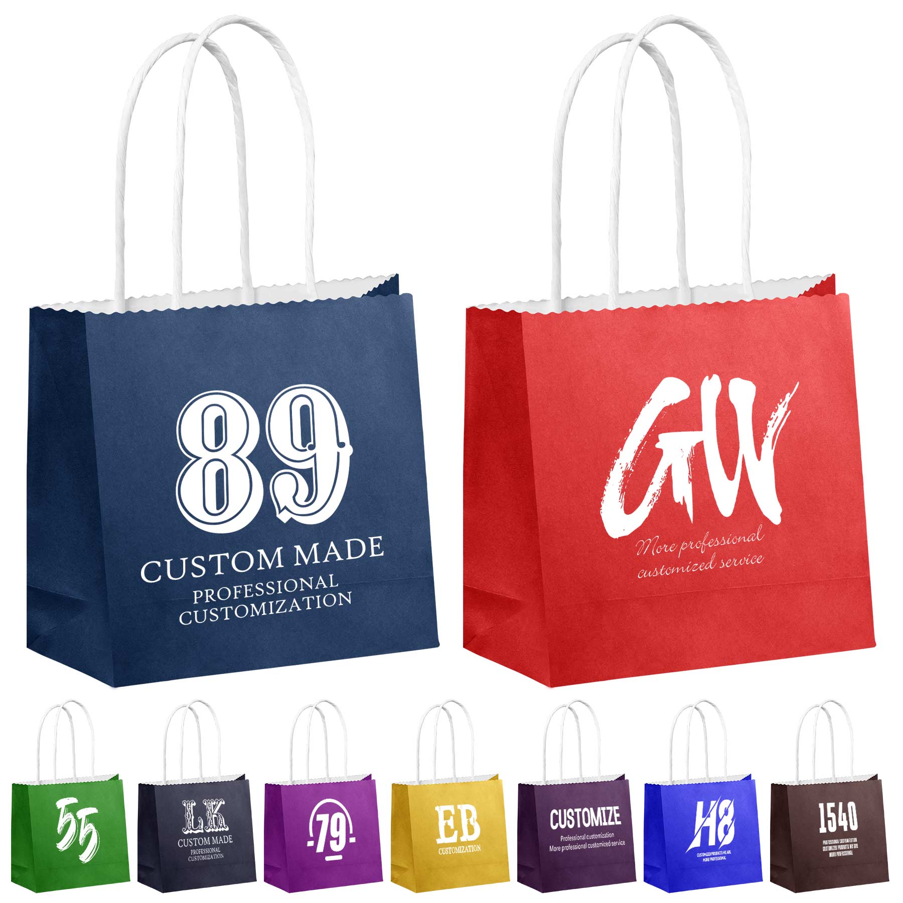 FlyFlyPromos - Kraft Paper Gift Bags with Handle - Promotional Product