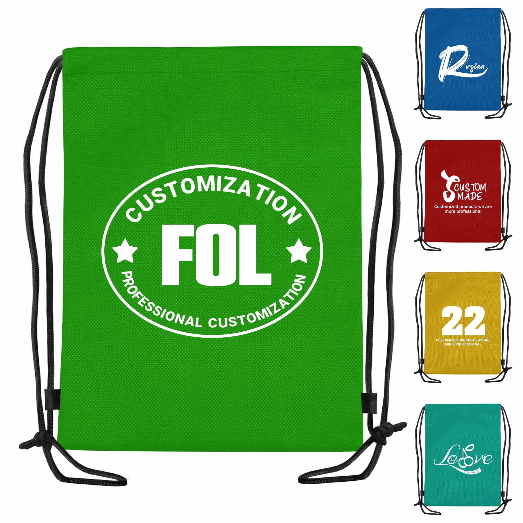 FlyFlyPromos - Non-woven Backpack Bag With Drawstring - Promotional Product