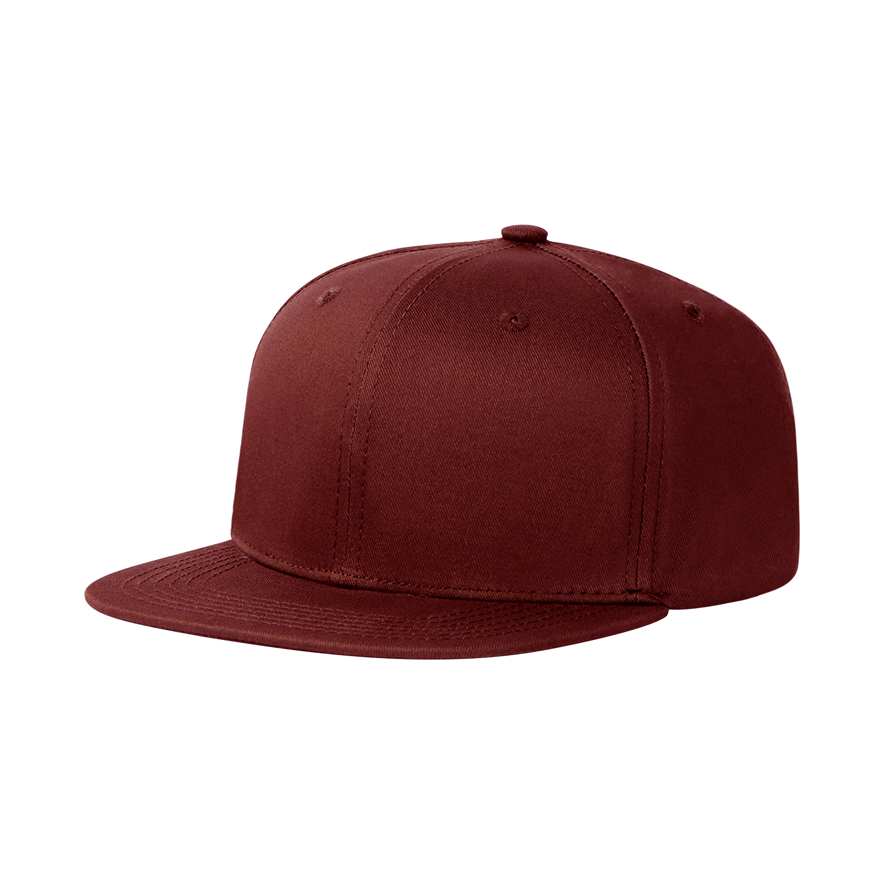 FlyFlyPromos - Cotton Twill Flat Visor 6 Panel Baseball Cap Image 3 - Promotional Product