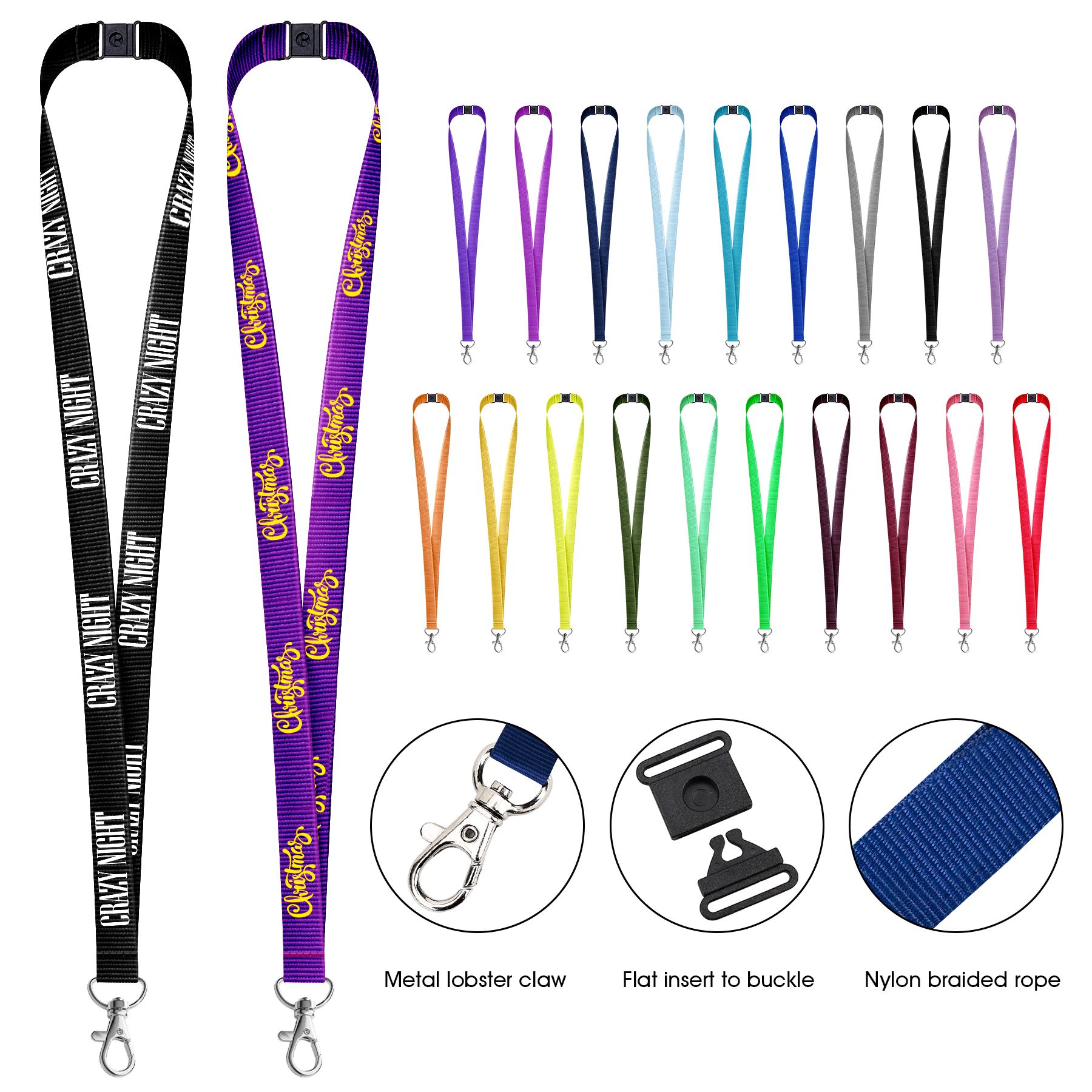 FlyFlyPromos - 5/8&quot; Polyester Screen Printed Breakaway Lanyard Image 1 - Promotional Product