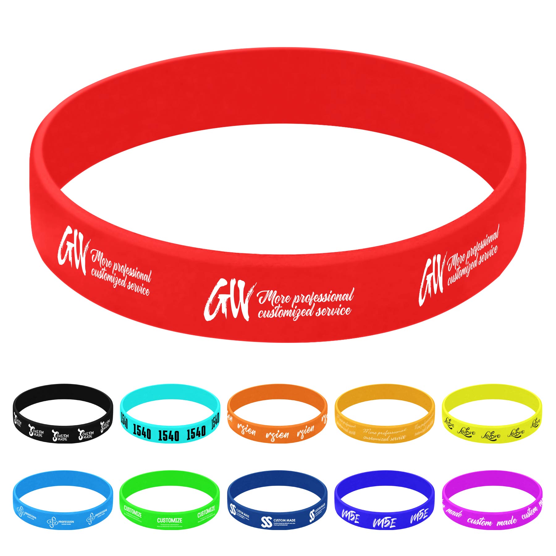 FlyFlyPromos - Screen Printed Silicone Bracelet - Promotional Product