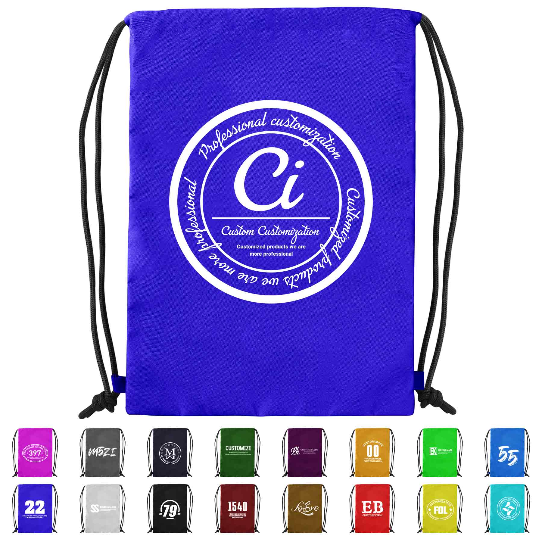FlyFlyPromos - 210D Polyester Drawstring Backpack - Promotional Product