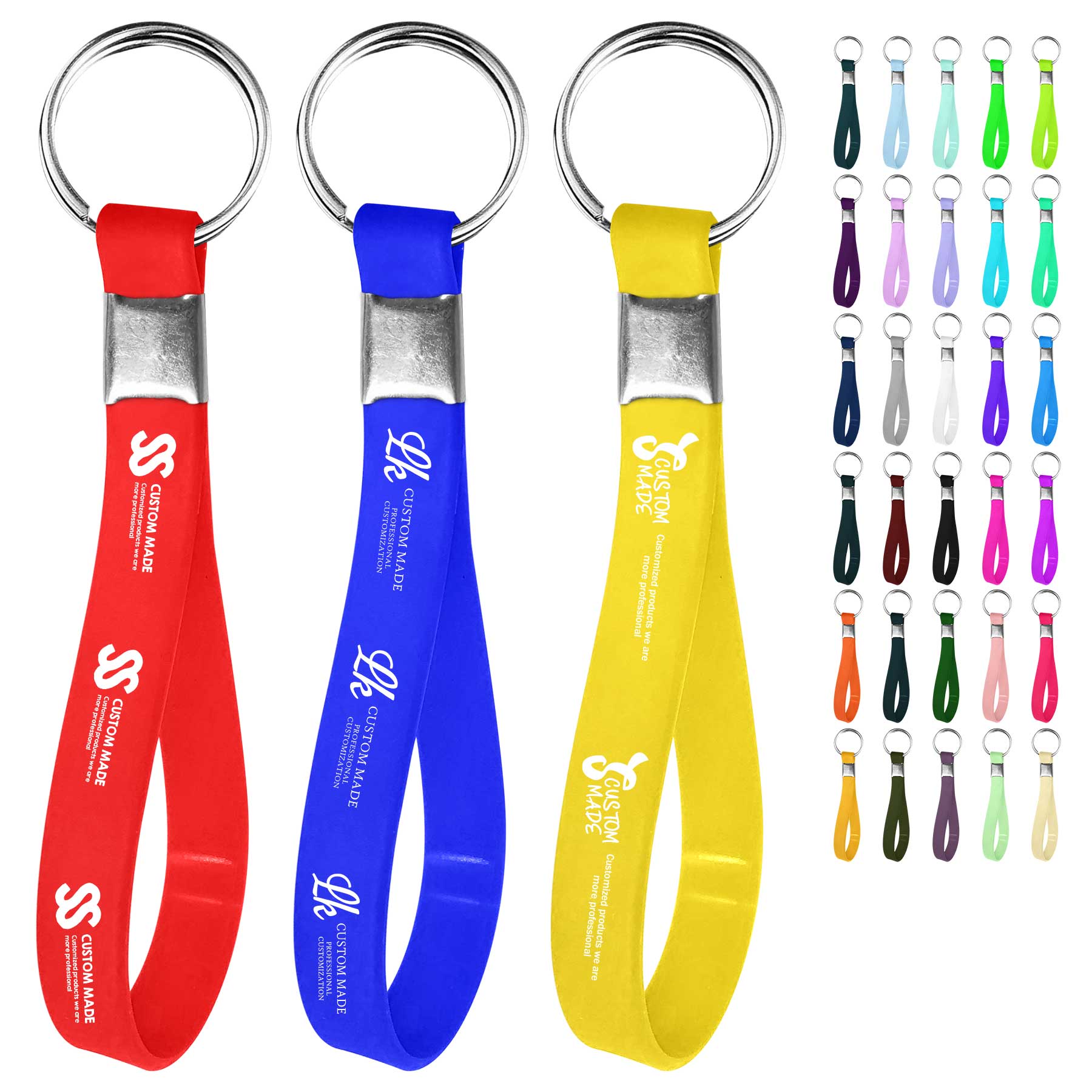 FlyFlyPromos - Silicone Bracelet Keychain - Promotional Product