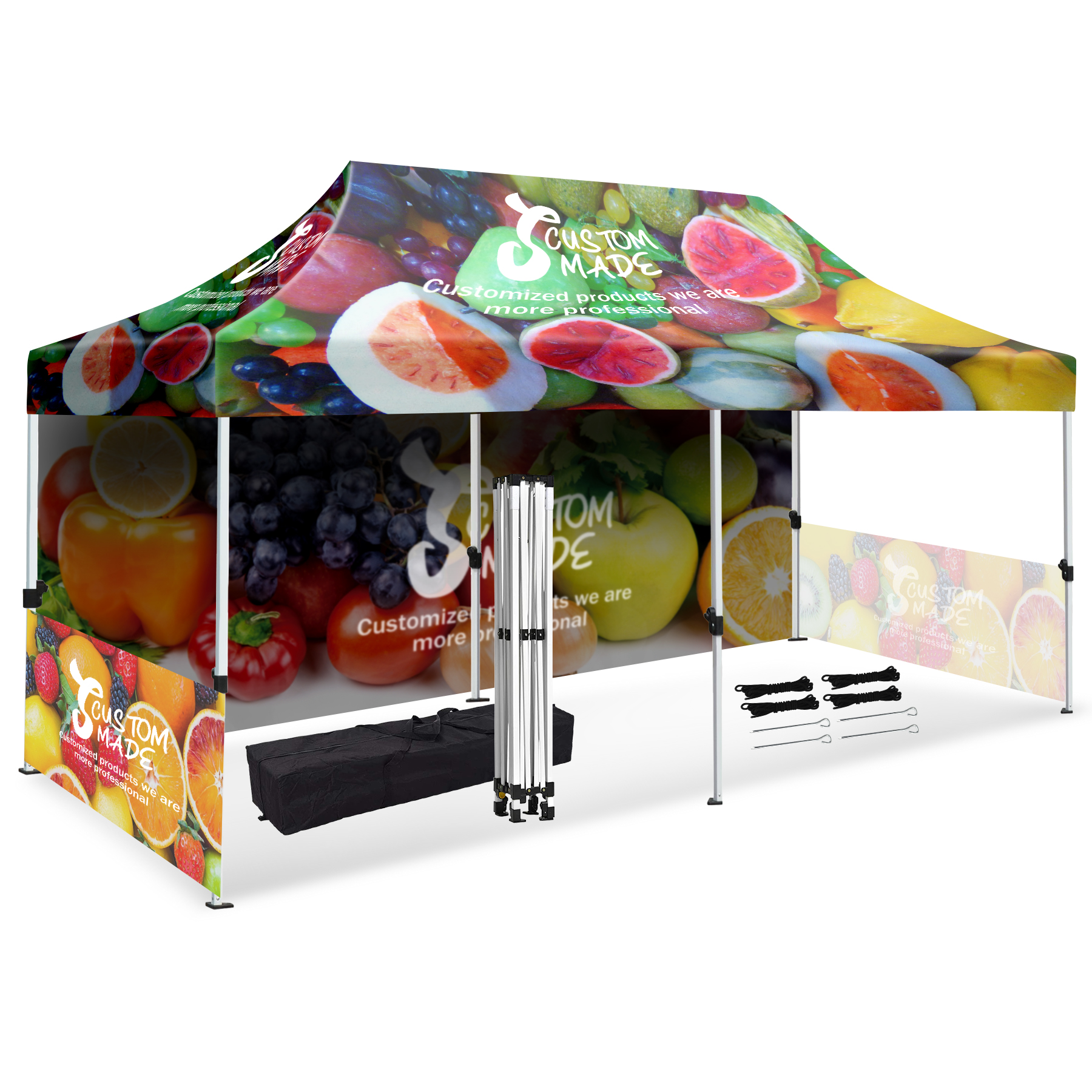 FlyFlyPromos - 10' x 20'  Sublimation Pop-up Canopy Tent - Promotional Product