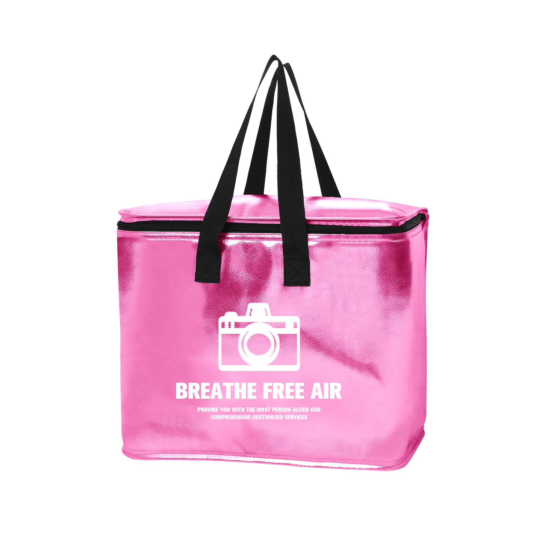 FlyFlyPromos - Metallic Glossy Laser Film Lunch Bag Image 4 - Promotional Product