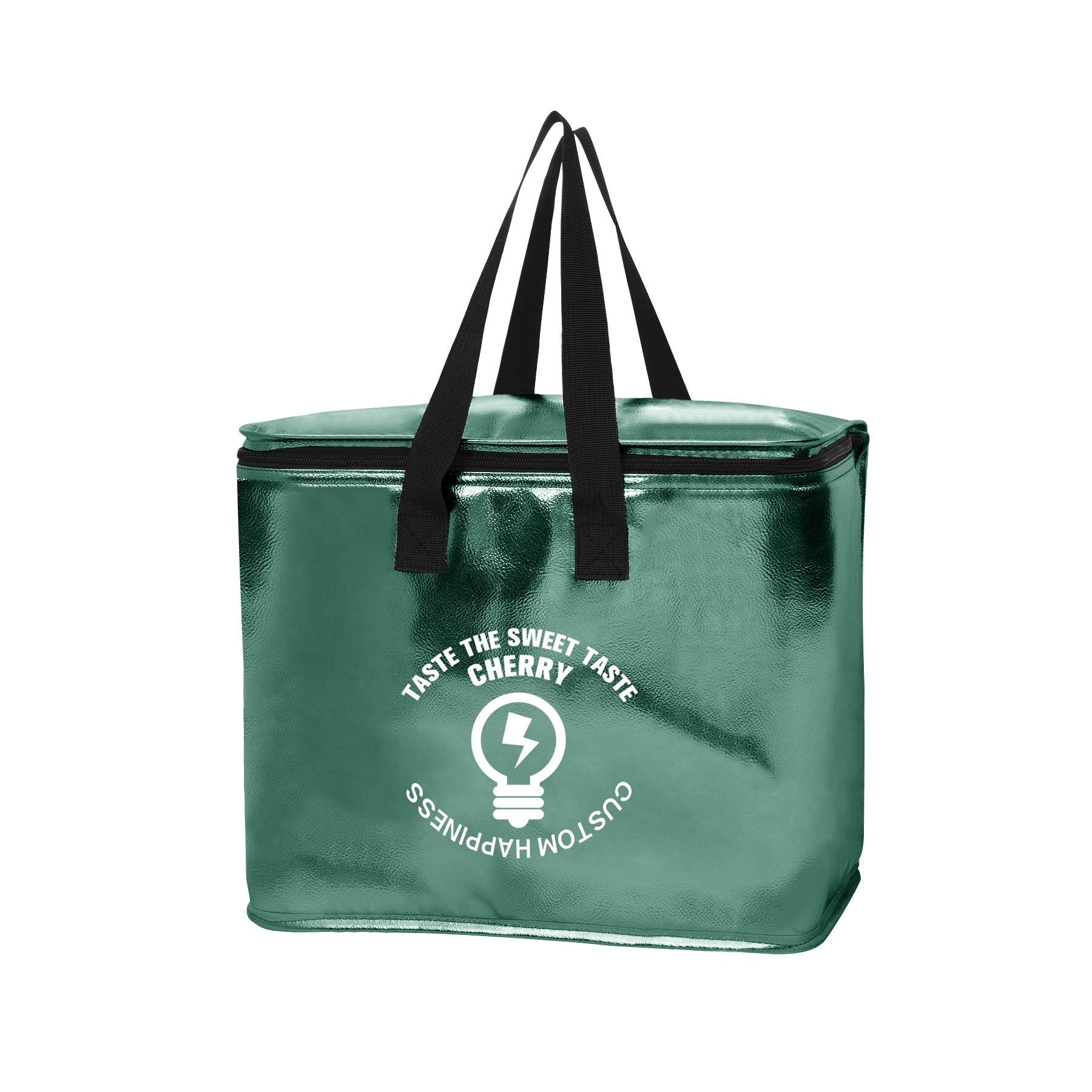 FlyFlyPromos - Metallic Glossy Laser Film Lunch Bag Image 2 - Promotional Product