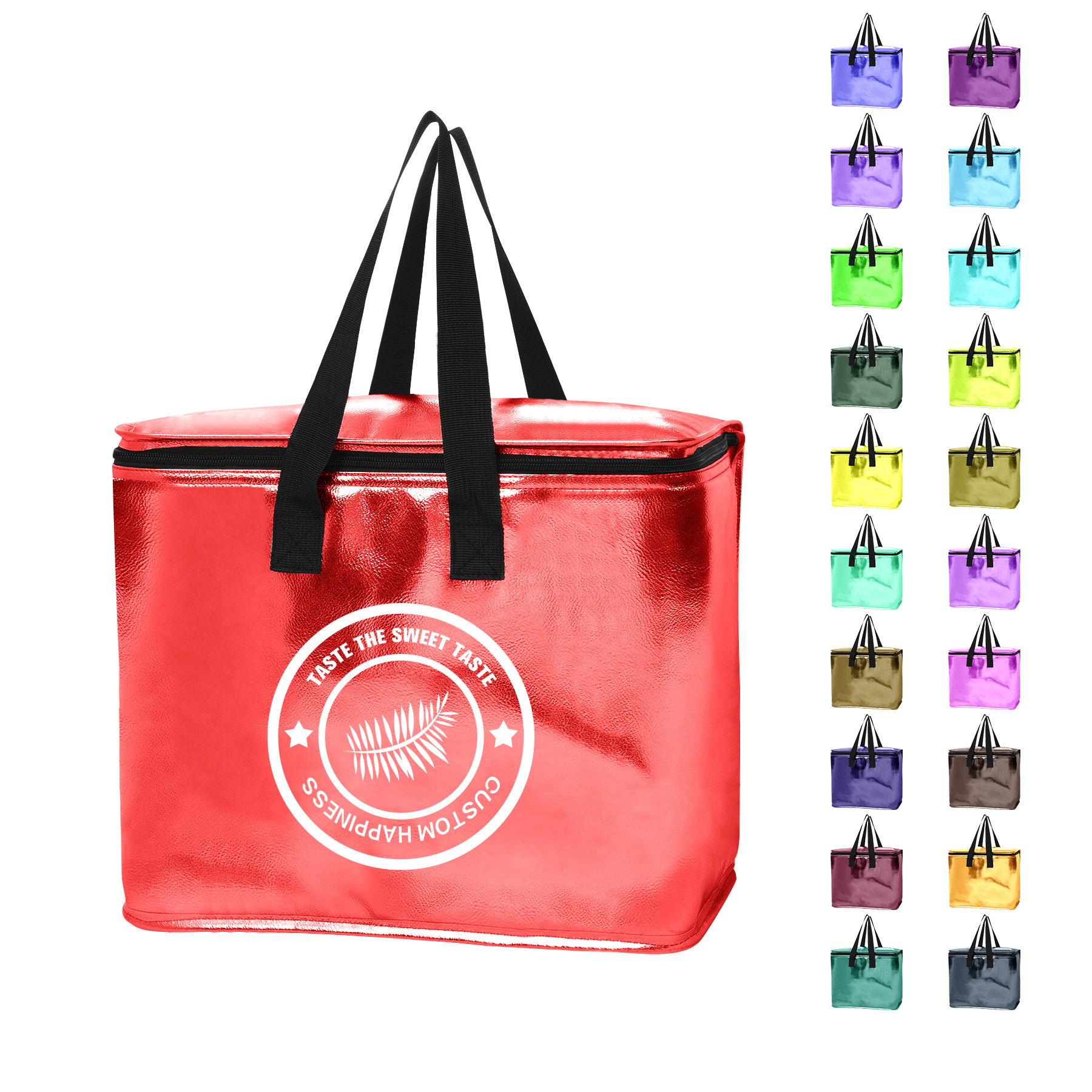 FlyFlyPromos - Metallic Glossy Laser Film Lunch Bag - Promotional Product