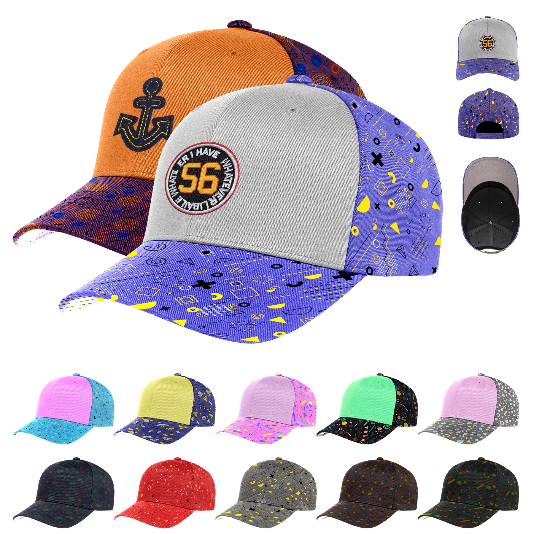FlyFlyPromos - Two Tone 6 Panel Baseball Cap - Promotional Product