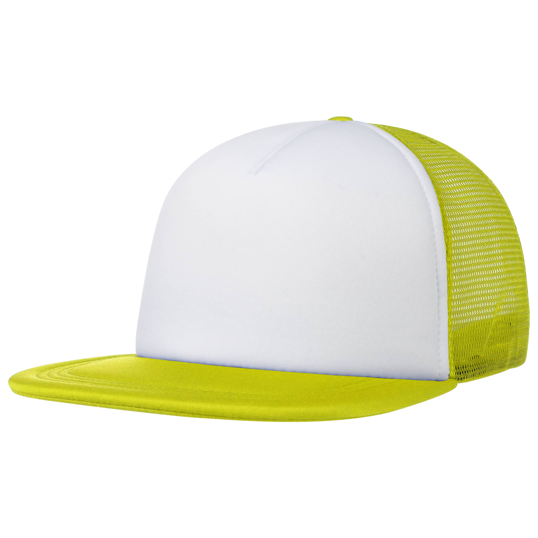FlyFlyPromos - Flat Bill Trucker Mesh Cap Image 3 - Promotional Product