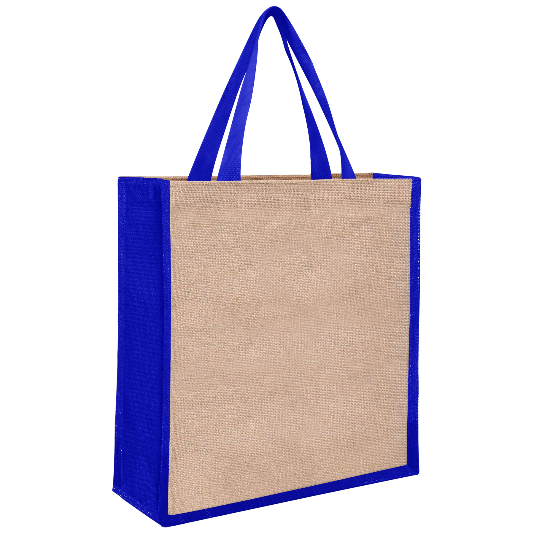 FlyFlyPromos - Two Tone Jute Tote Bag Image 3 - Promotional Product