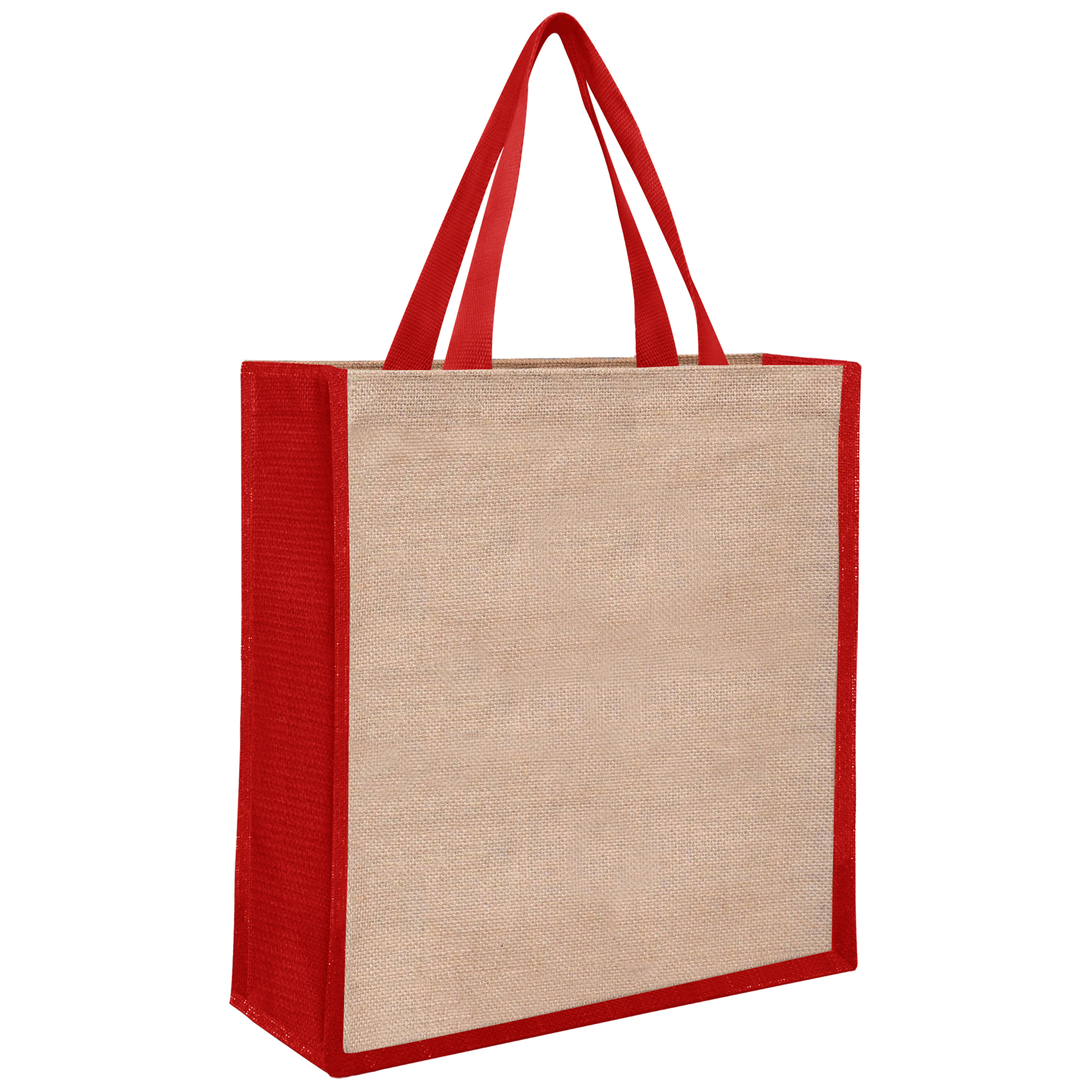 FlyFlyPromos - Two Tone Jute Tote Bag Image 2 - Promotional Product
