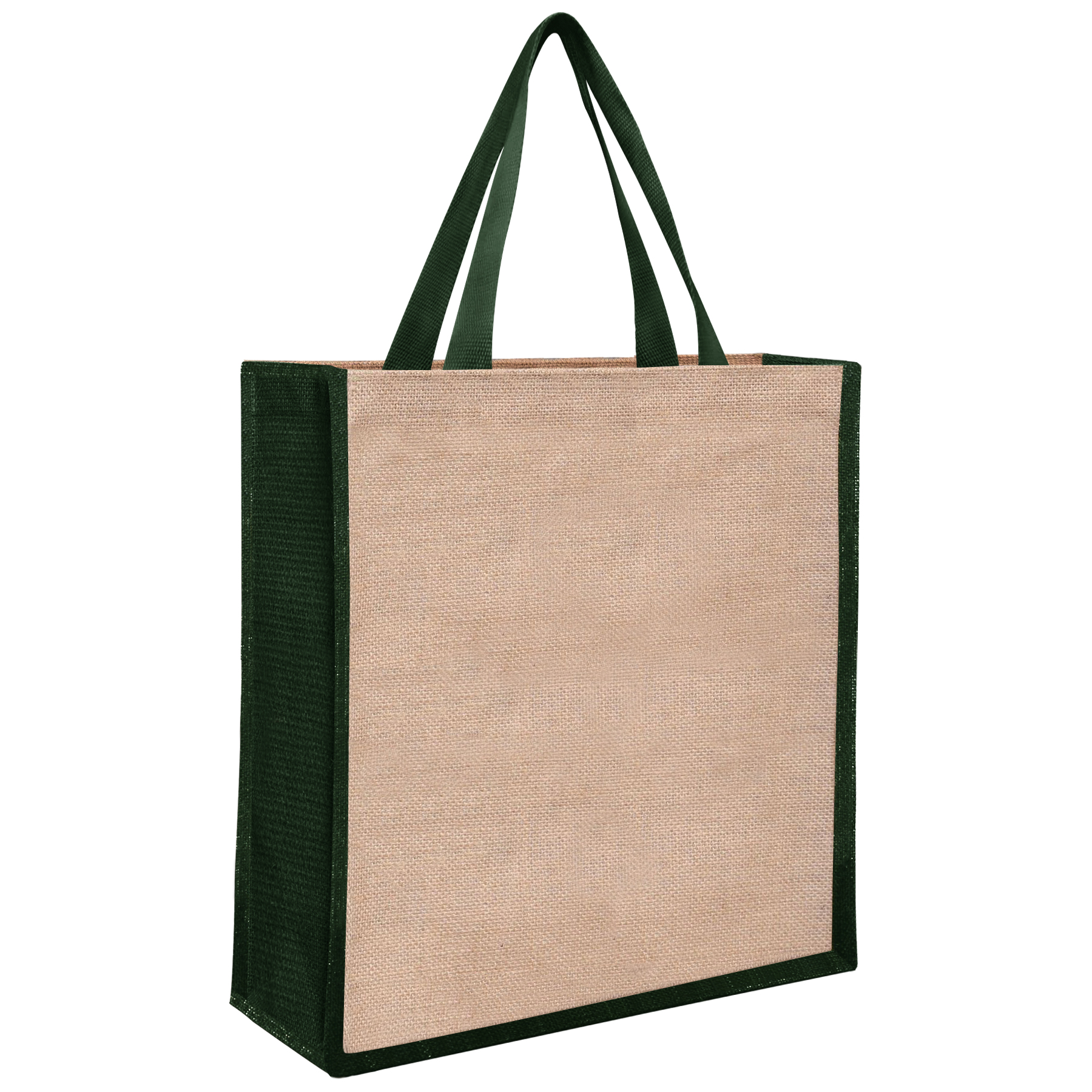 FlyFlyPromos - Two Tone Jute Tote Bag Image 6 - Promotional Product
