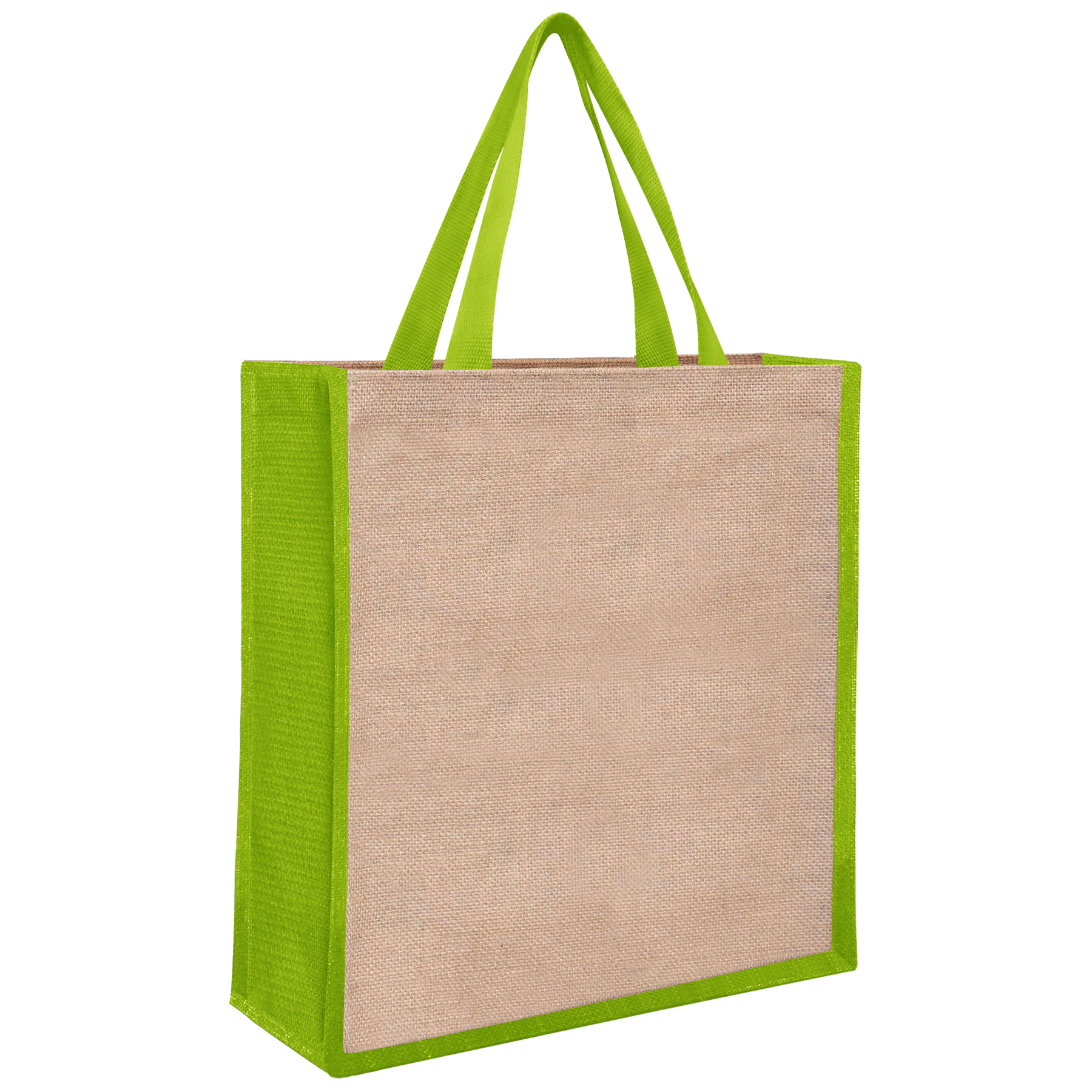 FlyFlyPromos - Two Tone Jute Tote Bag Image 5 - Promotional Product