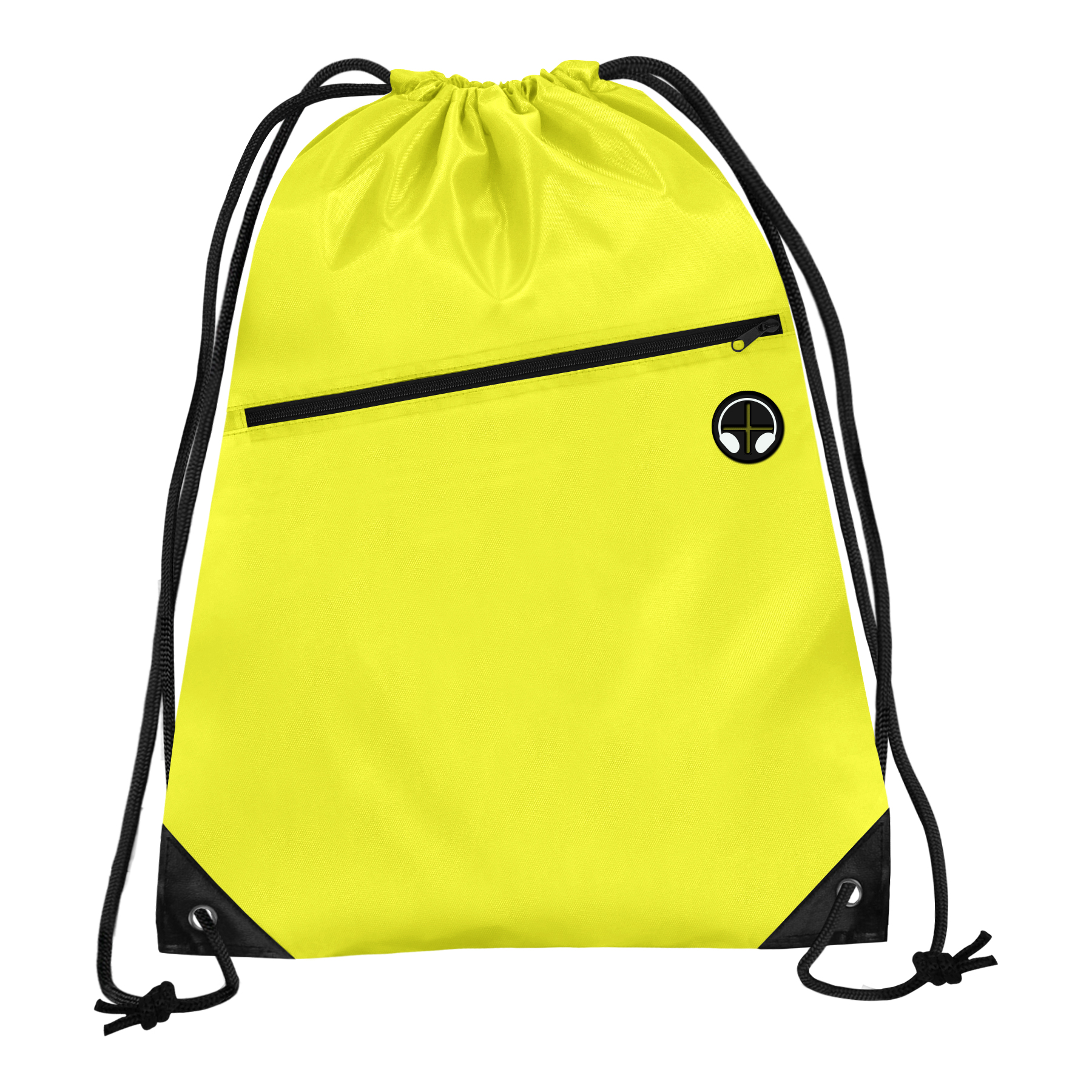 FlyFlyPromos - Dye-Sublimated Drawstring Backpack With Zipper Pocket Image 6 - Promotional Product