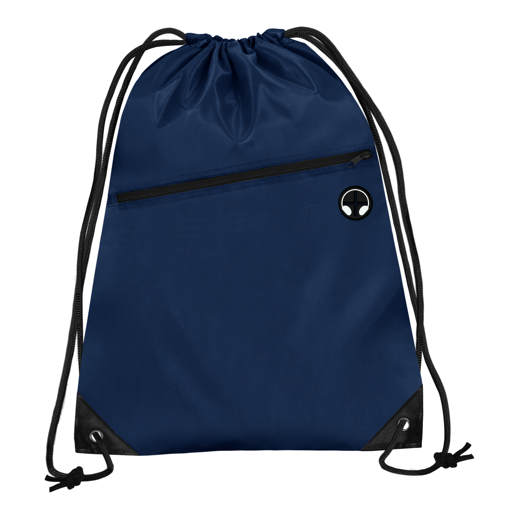 FlyFlyPromos - Dye-Sublimated Drawstring Backpack With Zipper Pocket Image 4 - Promotional Product