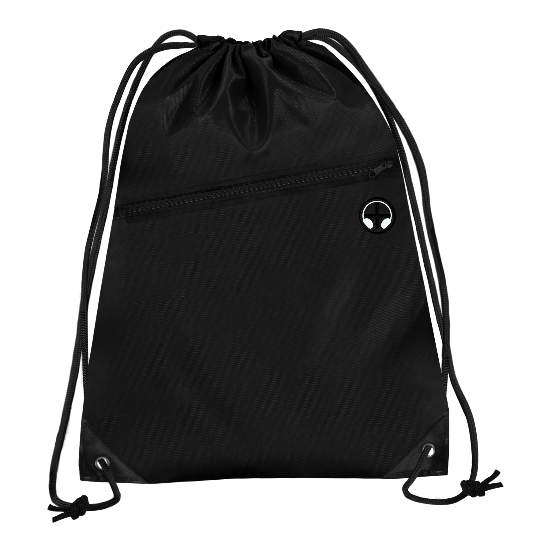 FlyFlyPromos - Dye-Sublimated Drawstring Backpack With Zipper Pocket Image 2 - Promotional Product