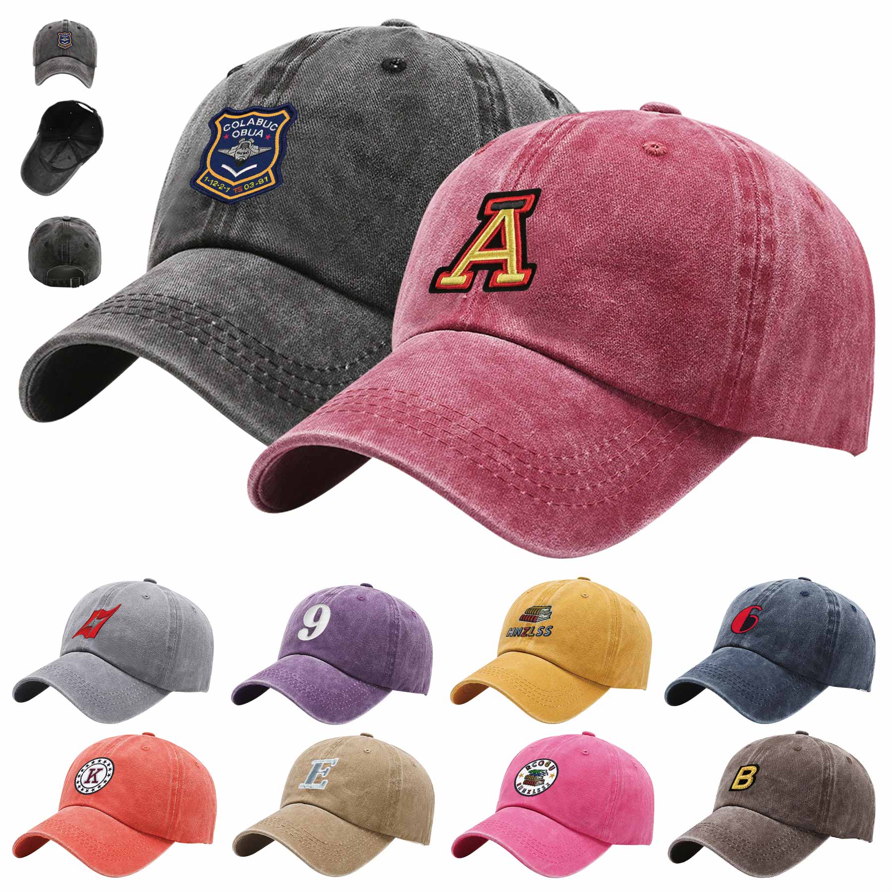 FlyFlyPromos - Wash Cotton Twill Unstructured Baseball Cap Image 1 - Promotional Product