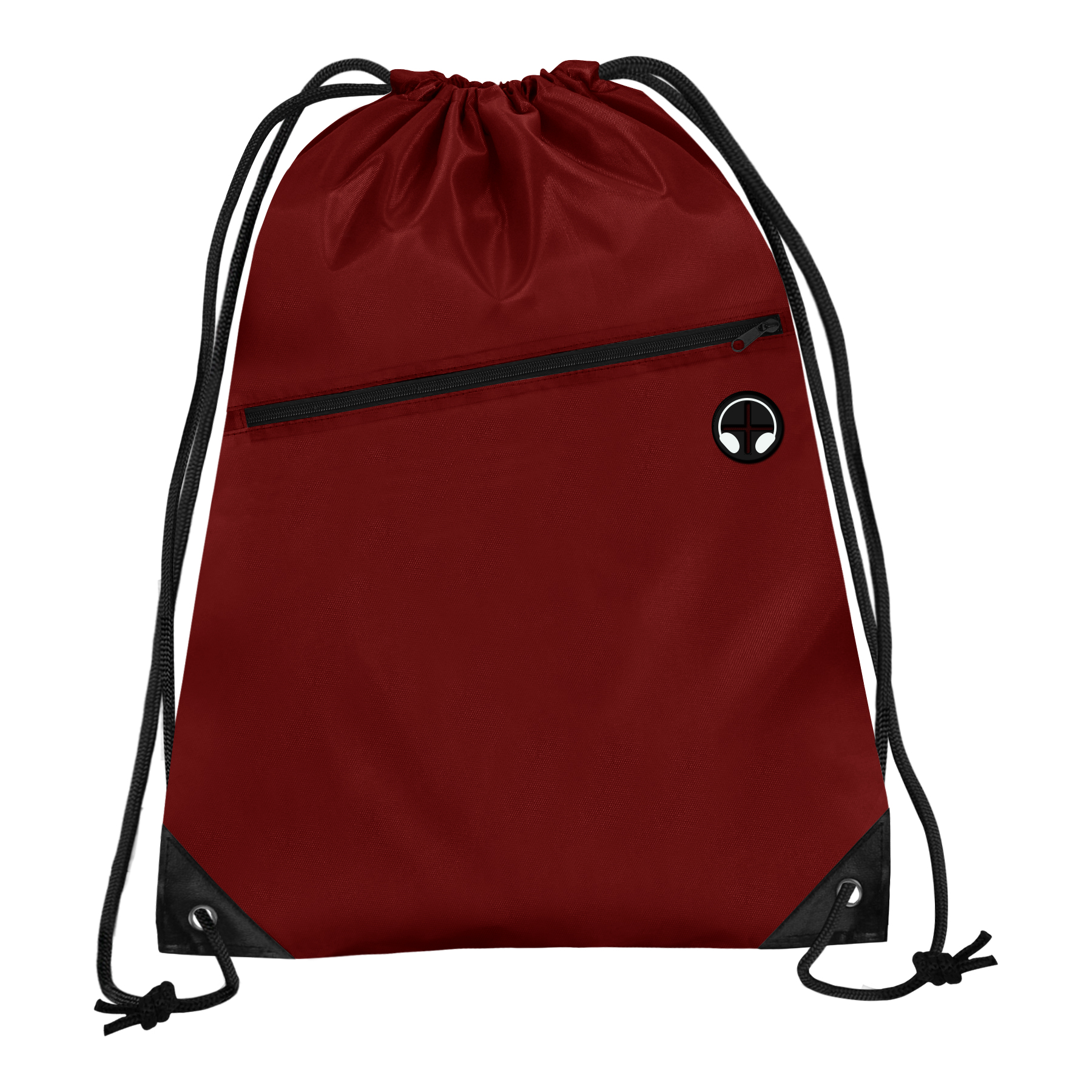 FlyFlyPromos - Drawstring Backpack With Front Zipper Image 6 - Promotional Product