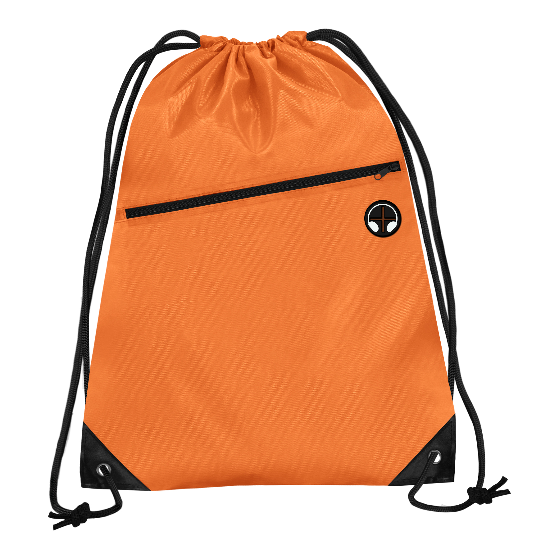 FlyFlyPromos - Drawstring Backpack With Front Zipper Image 4 - Promotional Product